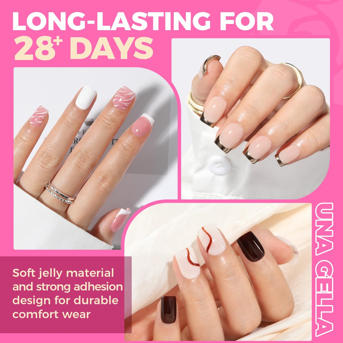UNA GELLA Extra Short Nail Tips: 504pcs Square Fake Nails Pre-shape XS Short Square Press on Nails Gel Tips Full Cover Acrylic Nails False Nails for DIY Salon 12 Sizes
