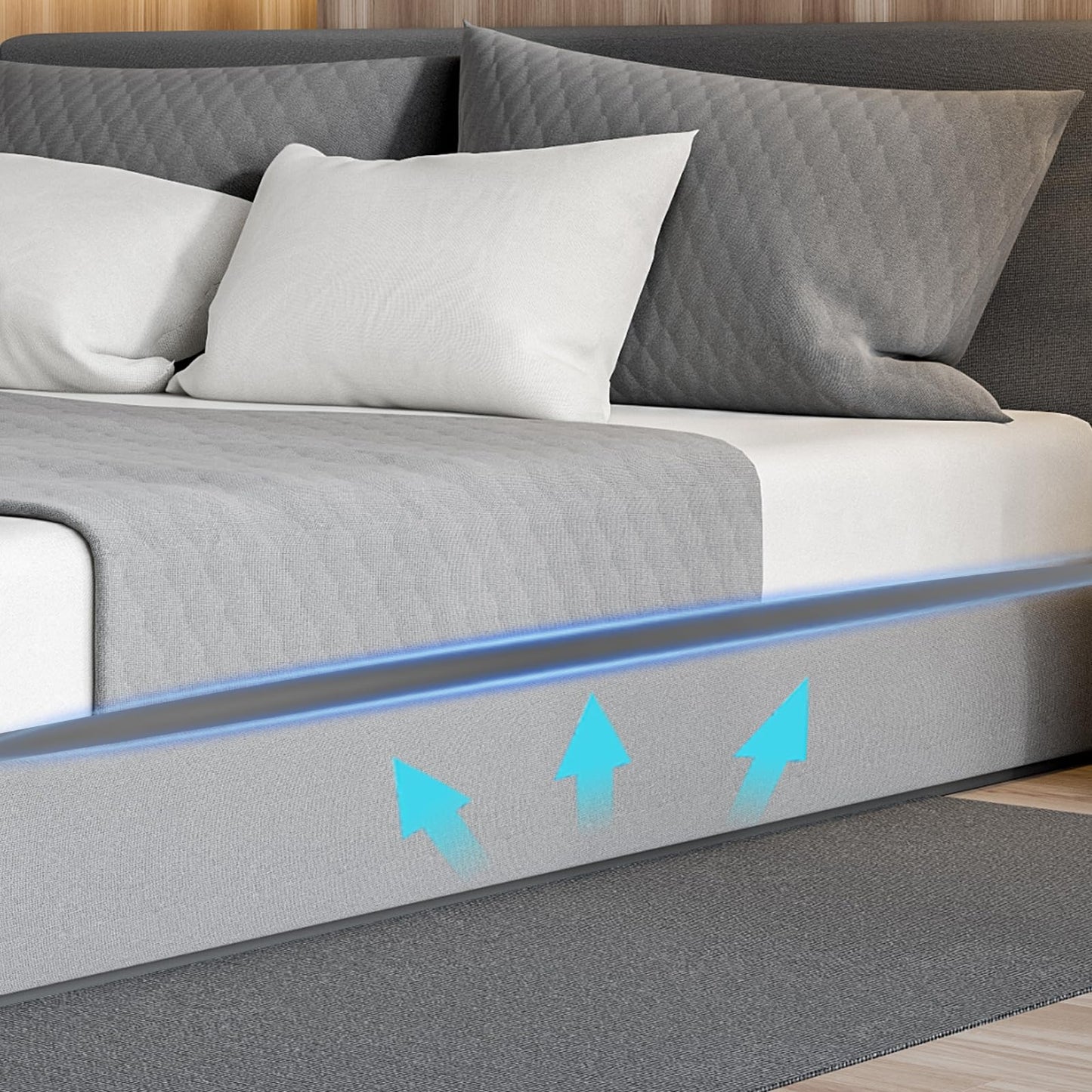 Extra Thick 3" Sagging Mattress Support, 60" L High Density Under Mattress Support Board, Memory Foam Pad to Fix Sinking Bed, Firm, Support, Stability - 60x24x3