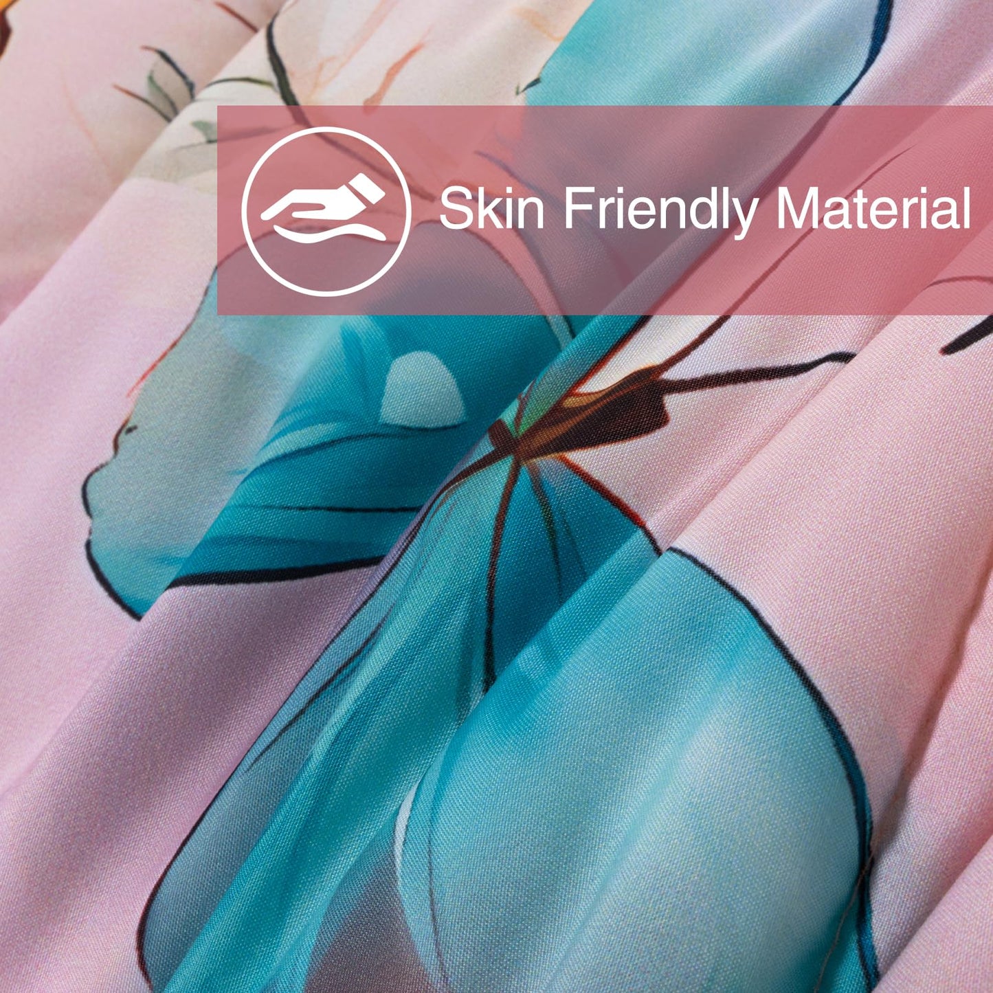 A Nice Night 6pcs Bed in A Bag Pink and Blue Dreamy 3D Various Butterfly Printed, Colorful Butterflies Flying in Flower Design Bedding Full Comforter Set, for Girls Kids Teens