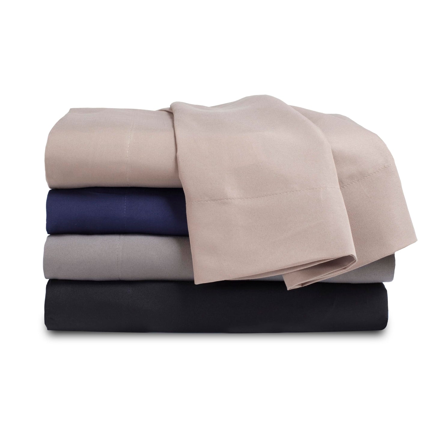 Martex Easy Living 3-Piece Microfiber Twin Sheet Set – Brushed Microfiber Sheets – Easy Care – Wrinkle Resistant – Durable Bed Sheets – Lightweight Bedding Set – Gray