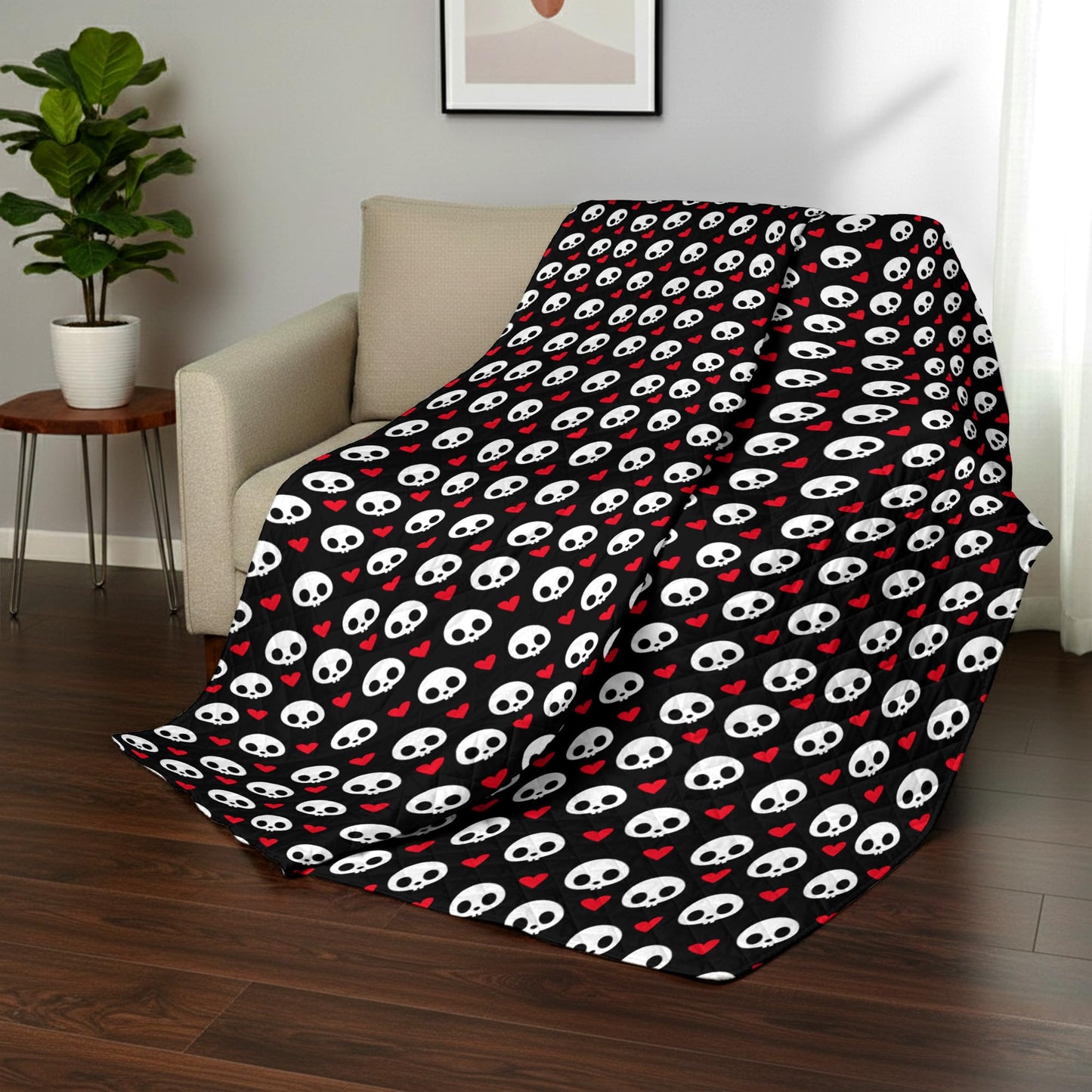 Northwest Skelanimals Party Quilted Throw Blanket 60x80 inches
