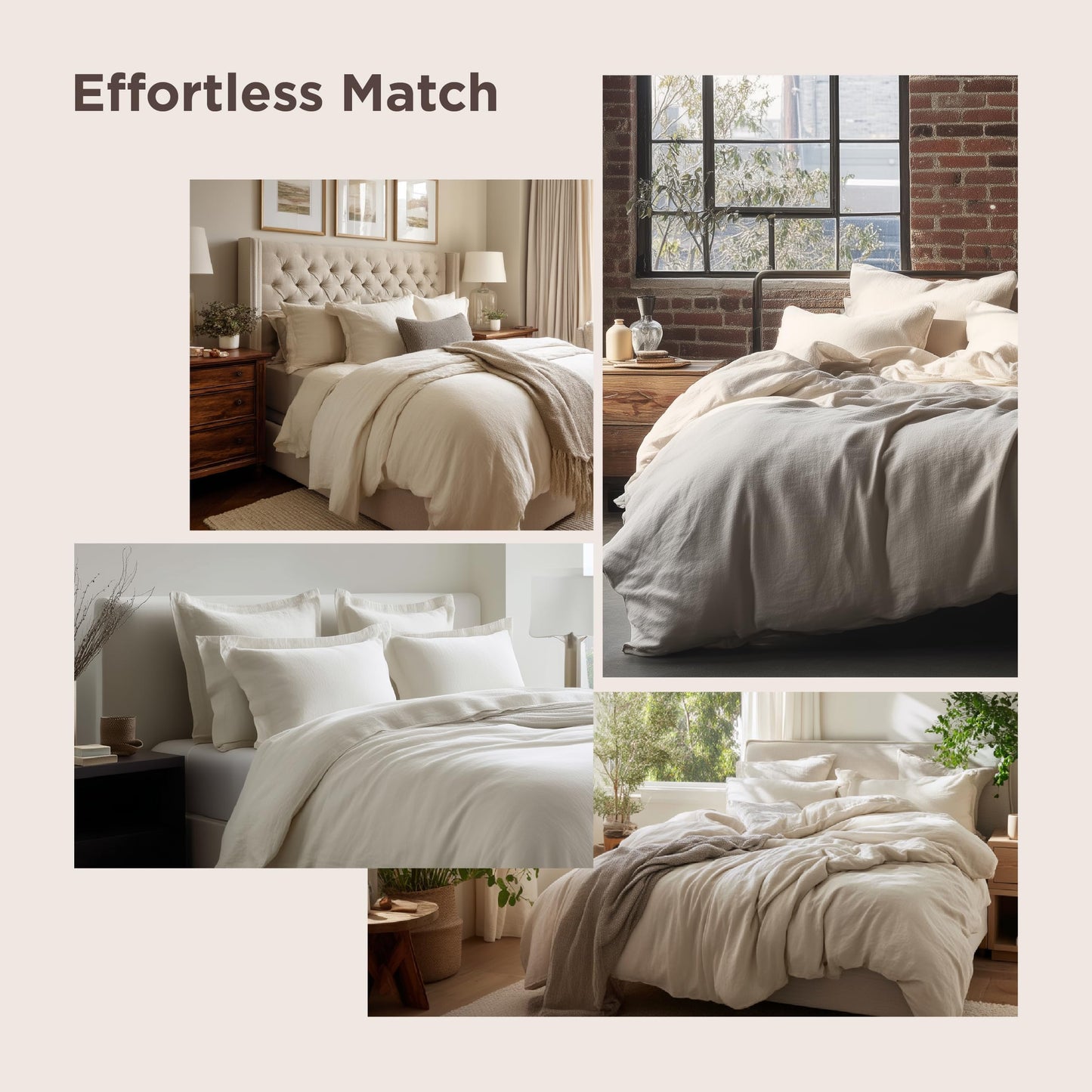 Bedsure Khaki Duvet Cover Queen Size - 3 Pieces Prewashed Cotton-Like Polyester Extra Soft Bedding Set, Includes 1 Duvet Cover 90x90 Inches with Zipper Closure & 2 Pillow Shams, Comforter Not Included