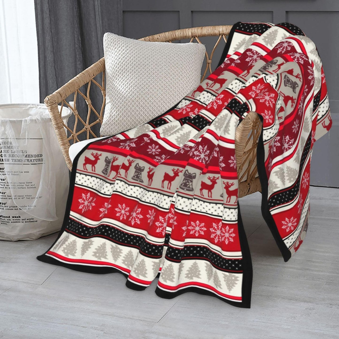 Christmas Throw Blanket Fuzzy Soft Cozy Christmas Blankets Soft Throws Warm Lightweight Plush Fleece Throw Blanket for Kids Men Women Gift Bed Couch Sofa 50"x40"