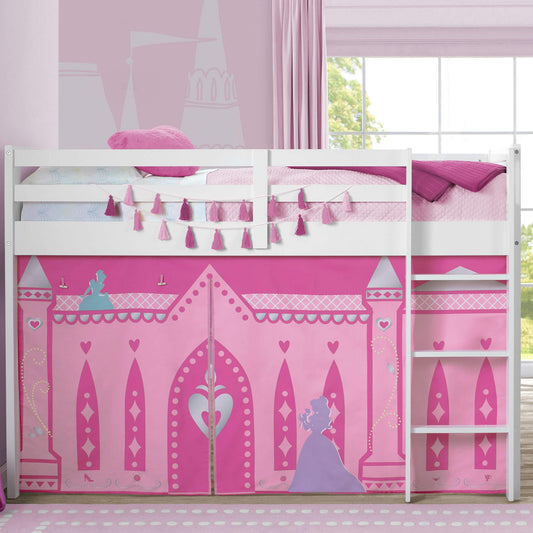 Disney Princess Loft Bed Tent - Curtain Set for Low Twin Loft Bed (Bed Sold Separately) by Delta Children