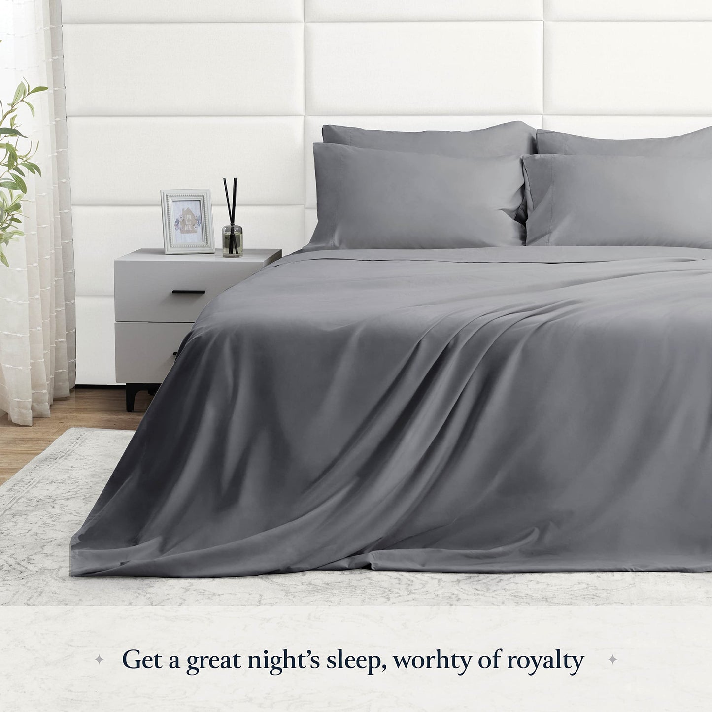 BELADOR Silky Soft Cali King Sheet Set -Luxury 6 Piece Bed Sheets for California King Size Bed, Secure-Fit Deep Pocket Sheets with Elastic, Breathable Hotel Sheets & Pillowcase Set, Wrinkle Free