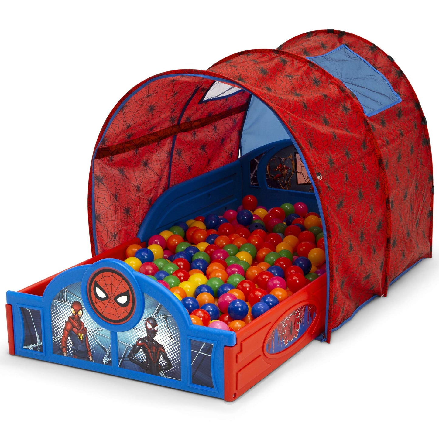 Marvel Spider Man Sleep and Play Toddler Bed with Tent by Delta Children