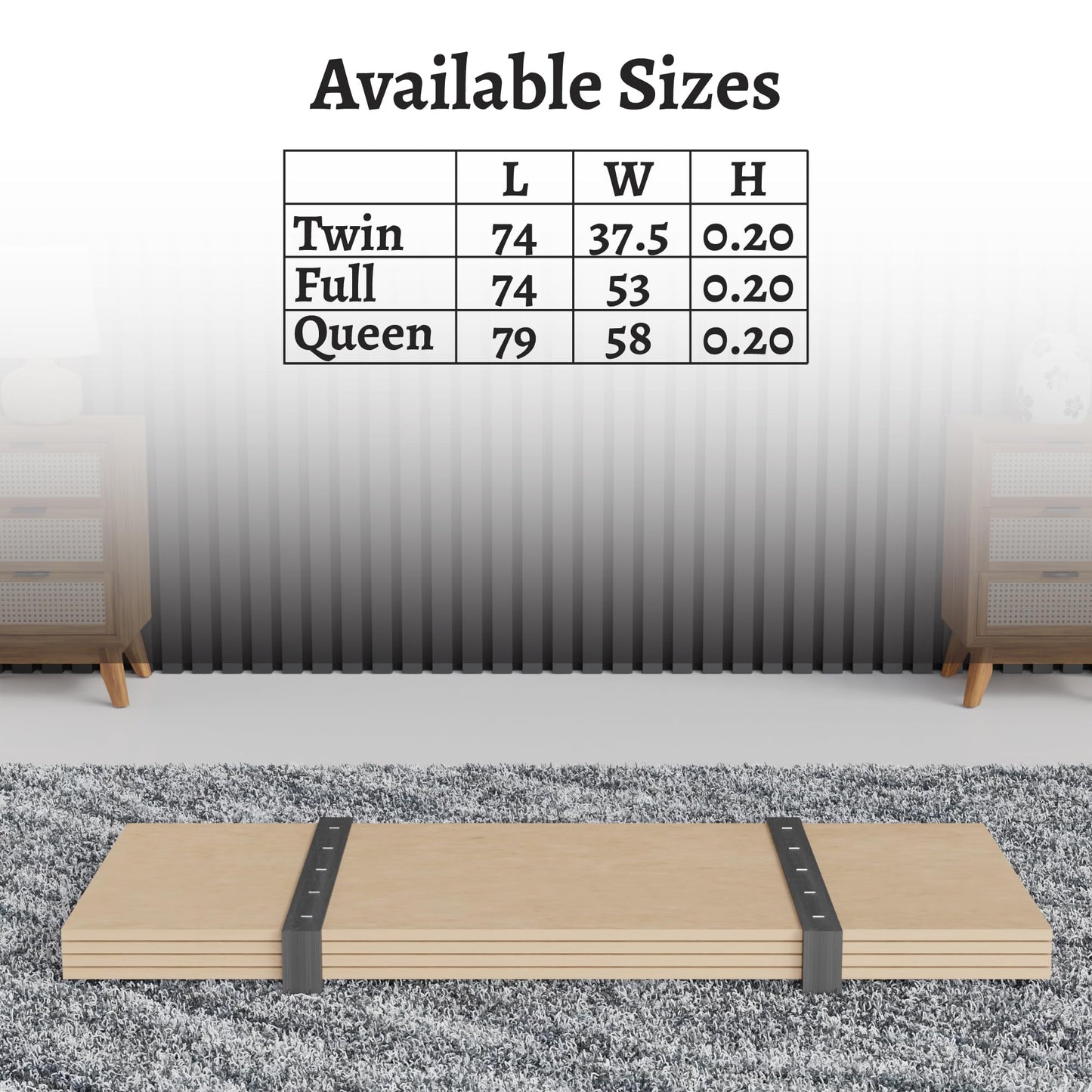 Greaton, Folding Bunkie Board – Low-Profile 74″ x 37.5″ Mattress Support Platform for Daybeds, Bunk Beds, Futons & Metal/Wood Frames – Prevents Sagging, Easy to Install & Store