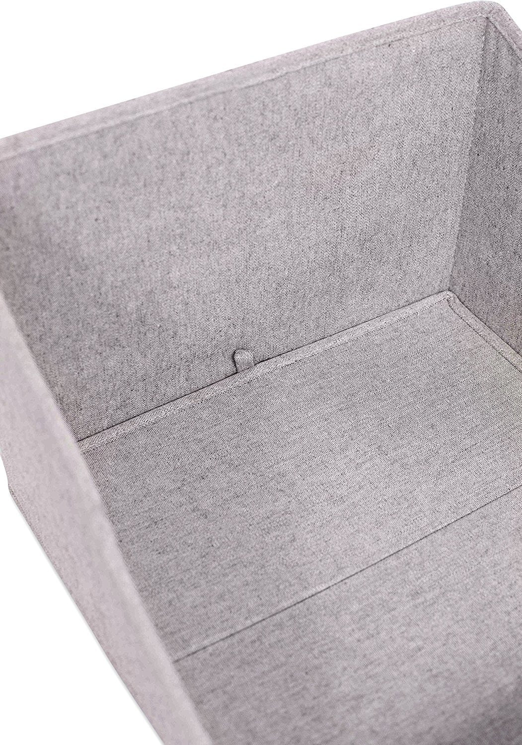 Internet's Best Open Cloth Storage Bin - Closet Shelf Storage Box - Organize Sheets Blankets Towels Sweaters Scarfs - Grey (4 Pack)