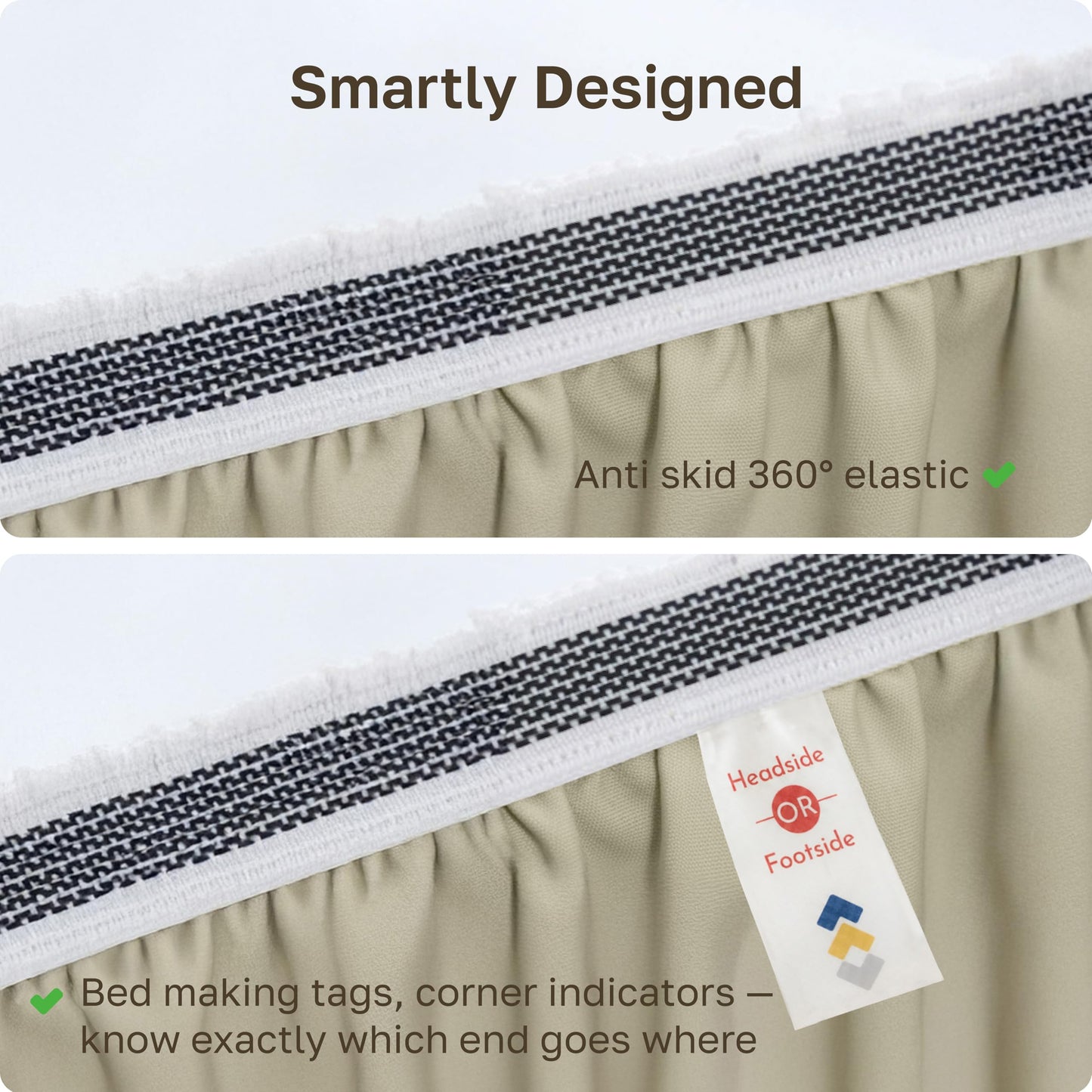 California Design Den Queen Size Fitted Sheet Only - 100% Organic Cotton Percale, Deep Pocket Fitted Sheet, Lightweight, Crisp and Durable - Soft Taupe