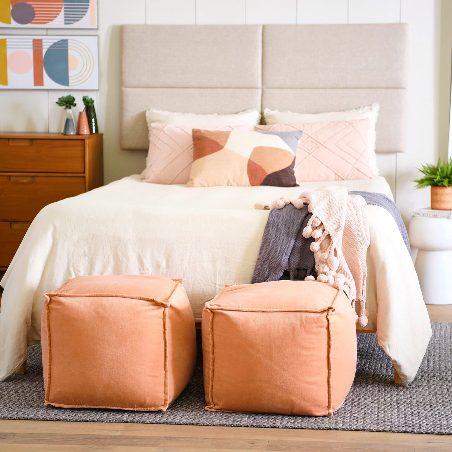 Main + Mesa Woven Cotton Pom Pom Throw