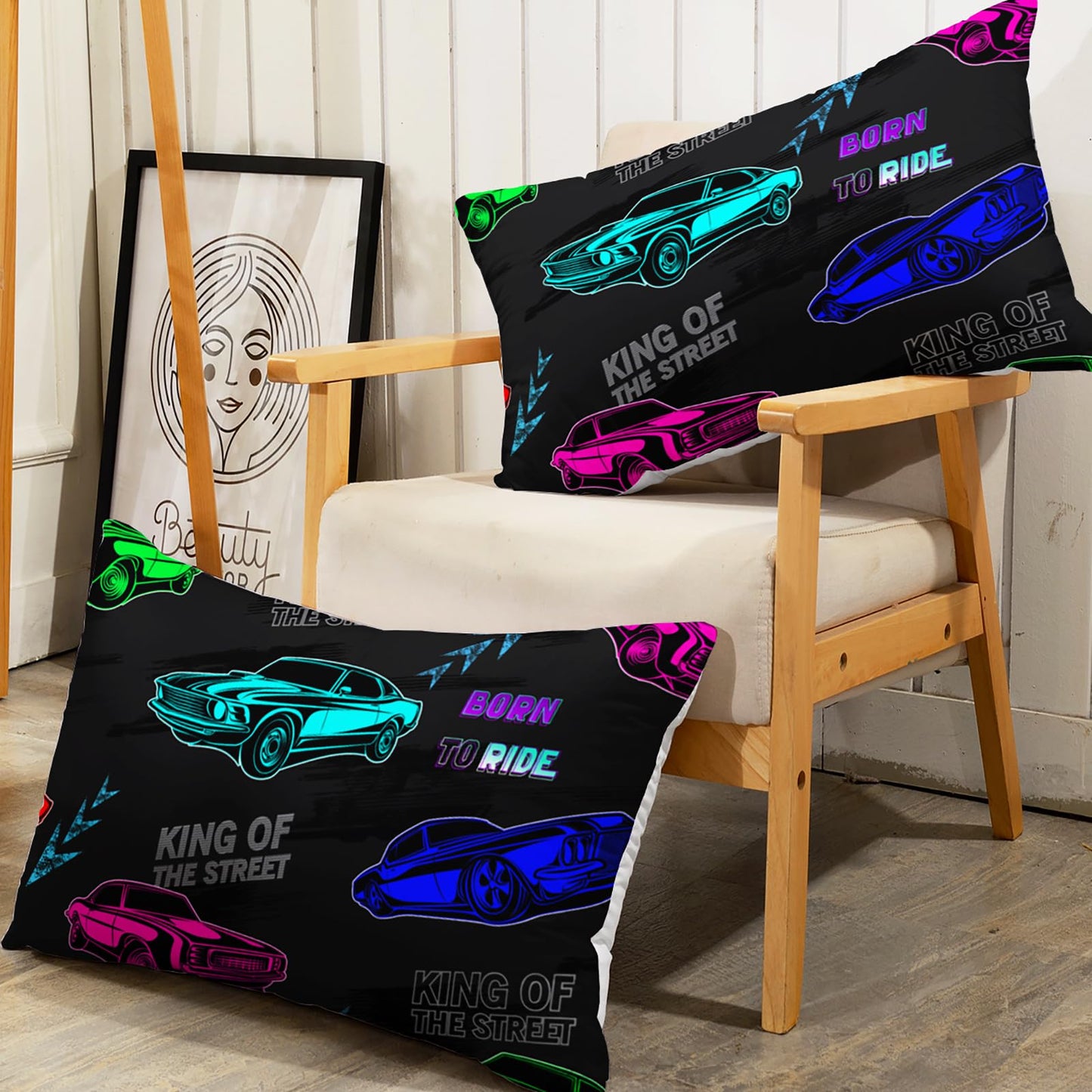 AILONEN Racing Car Fitted Sheet Queen Size, Fast and Furious Extreme Sport Games Bedding Sets for Kids Boys Teens,Cartoon Sports Car Bed Sheet Set,1 Deep Pocket 2 Pillowcases,3 Pcs
