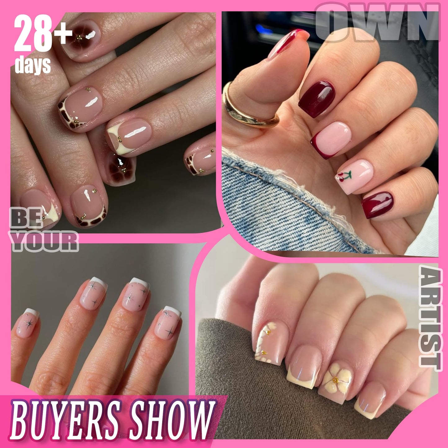UNA GELLA Extra Short Nail Tips: 504pcs Square Fake Nails Pre-shape XS Short Square Press on Nails Gel Tips Full Cover Acrylic Nails False Nails for DIY Salon 12 Sizes
