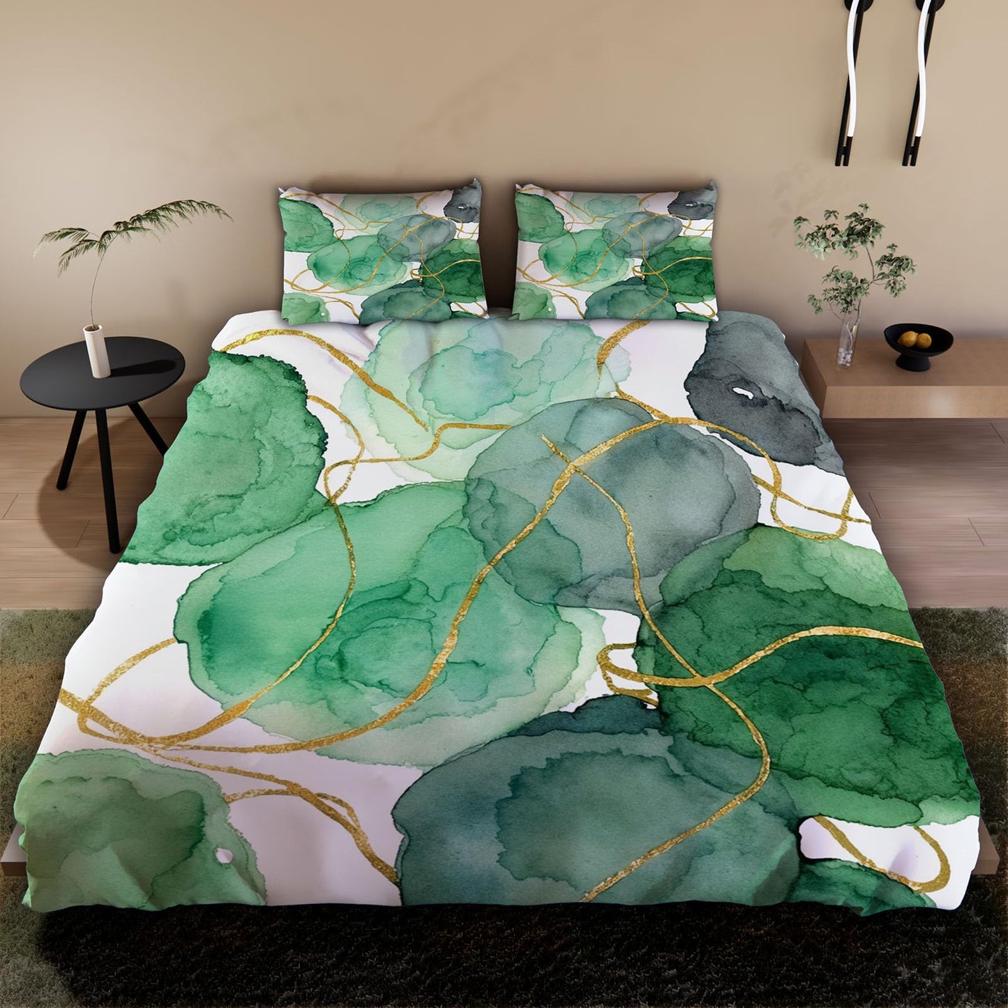 3D Duvet Cover California King Size 104x98in Washed Ultra Soft Microfiber Abstract Aesthetic Bedding Set Zipper Closure Comforter Cover 3 Pieces with 2 Pillowcases(WJT 36-13)