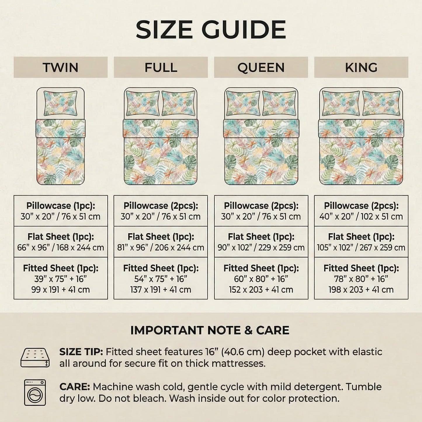YIYEA Queen Sheet Set, Premium Double Brushed Microfiber Bed Sheet Set for All Season, Soft Breathable, 16" Deep Pocket, Shrinkage and Fade Resistant, 4PC, Queen
