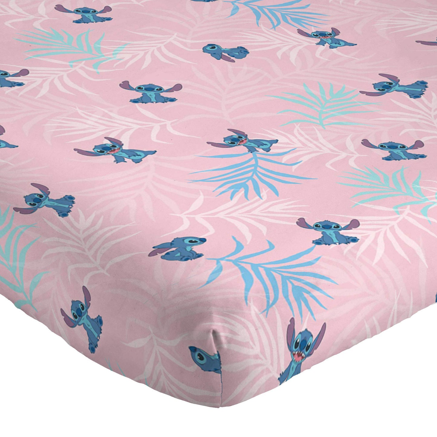 Jay Franco Kids Sheet Set with Fitted, Flat Sheets & Pillow Cover - Ultra-Soft Bedding with Pillowcase for Room Decor, Pink - Lilo & Stitch, 3 Piece Twin