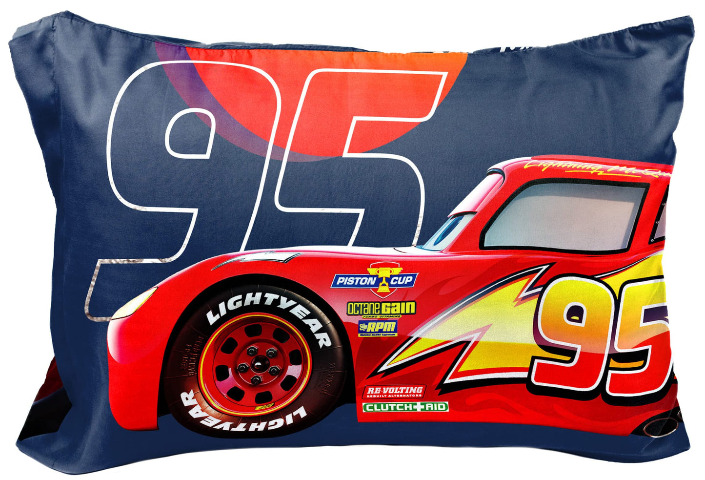 Jay Franco Disney Pixar Cars Sun Ride 1 Single Reversible Pillowcase Featuring Lightning McQueen- Double-Sided Kids Super Soft Bedding (Official Disney Pixar Product)