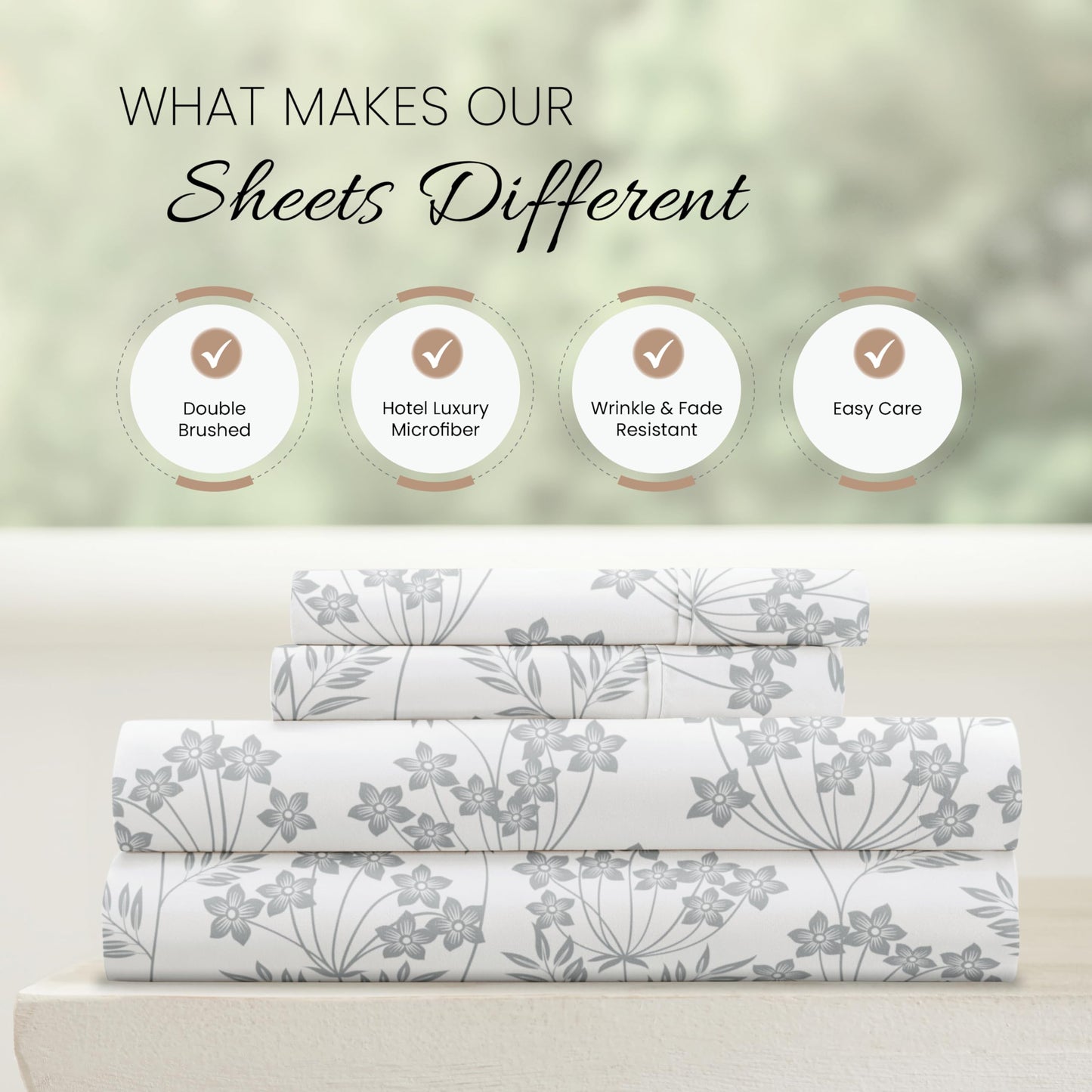 Linen Market 4 Piece Full Bedding Sheet Set (Light Blue Floral) - Sleep Better Than Ever with These Ultra-Soft & Cooling Bed Sheets for Your Full Size Bed - Deep Pocket Fits 16" Mattress
