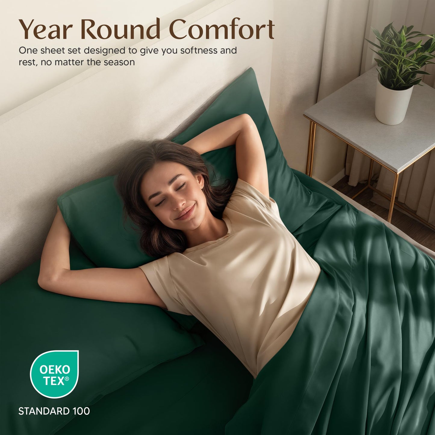Utopia Bedding Queen Size Sheet Set – 4 Piece Bed Sheets, Soft and Breathable Microfiber, Includes 1 Fitted Sheet, 1 Flat Sheet and 2 Pillowcases – Oeko Tex (Emerald Green)
