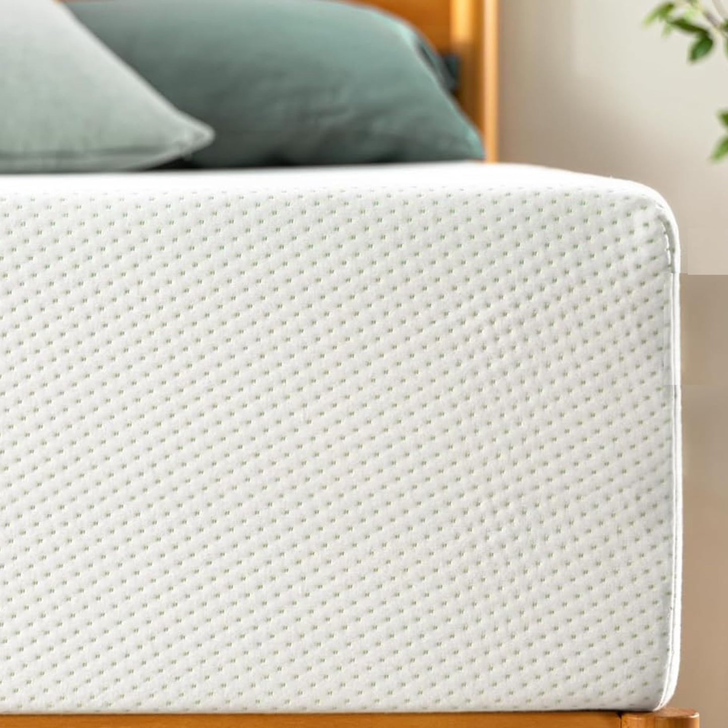 6-Inch Twin Memory Foam Mattress in a Box, Green Tea & Charcoal Infused, Pressure-Relieving Support, Fiberglass Free, White, 75" x 39" x 6" (Bed Not Included)