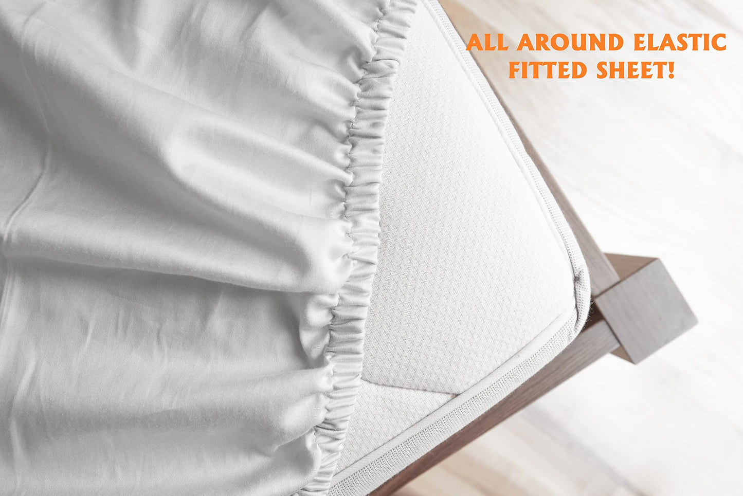 Elegant Comfort Luxurious Wrinkle Resistant 1500 Thread Count Egyptian Quality 1-Piece Fitted Sheet All Around Elastic -Deep Pocket- Ultra Soft Bottom Fitted Sheet, King, Gray