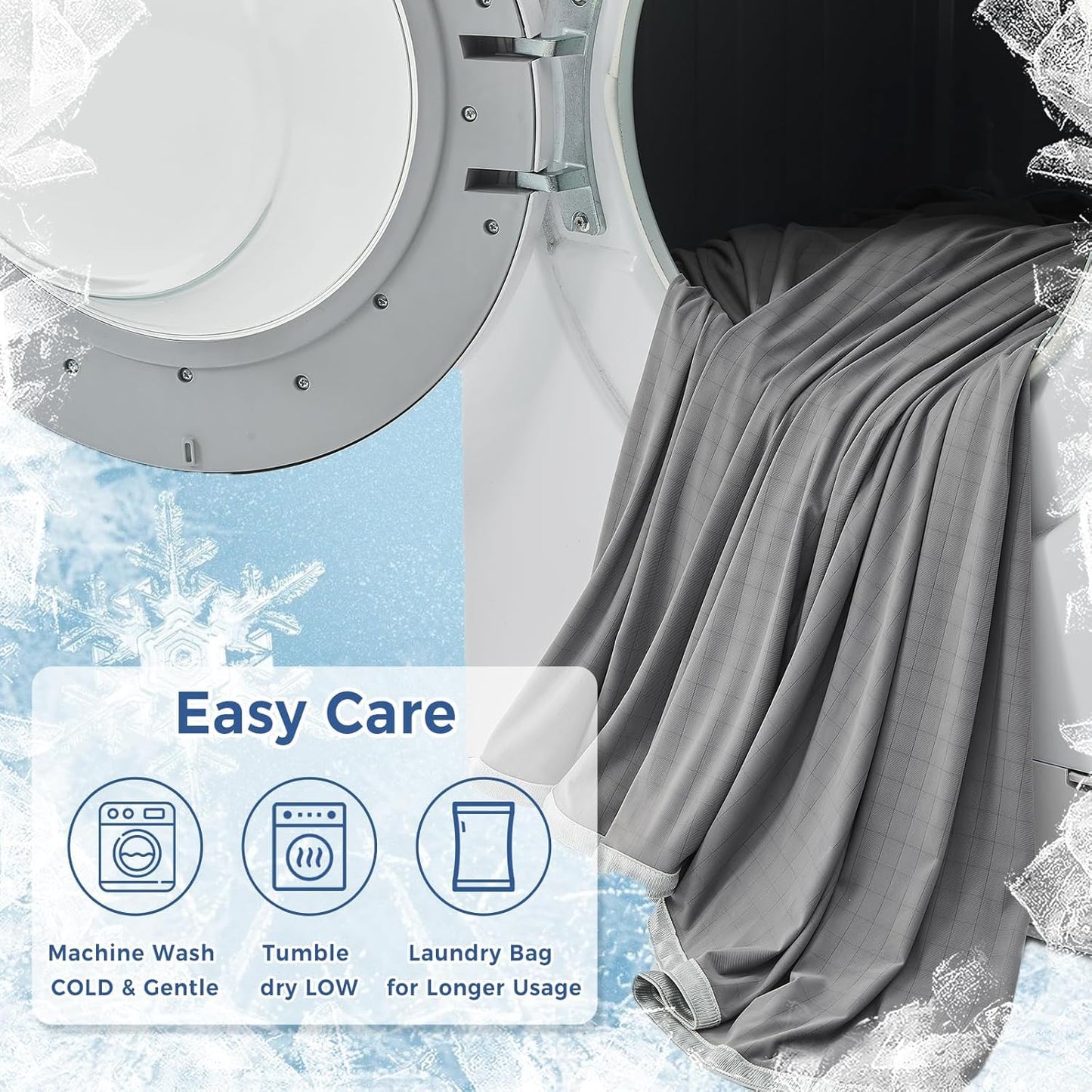 EMME Breathable Cooling Blankets Queen Size (90"x 90") for Hot Sleepers, Summer Bed Blanket, Thin Light Bedspread Coverlet for Night Sweats,Dark Grey Cold Blankets for Sleeping