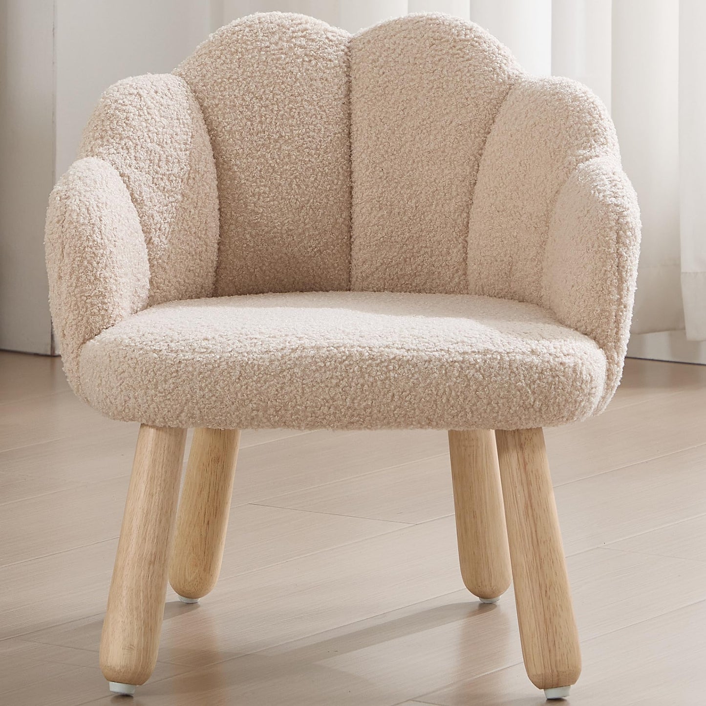 DAYARUS Kid Chair, Toddler Chairs Comfy Sherpa Kids Table Chair, Wood Toddler Couch Sofa, Soft Kid Reading Chair, Boy Girls Desk Chairs for Ages 2-5, Kids Armchair for Bedroom/Nursery/Gifts, Khaki