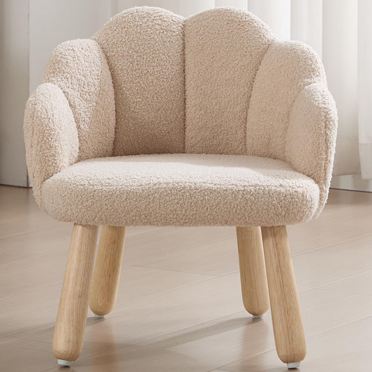 DAYARUS Kid Chair, Toddler Chairs Comfy Sherpa Kids Table Chair, Wood Toddler Couch Sofa, Soft Kid Reading Chair, Boy Girls Desk Chairs for Ages 2-5, Kids Armchair for Bedroom/Nursery/Gifts, Khaki