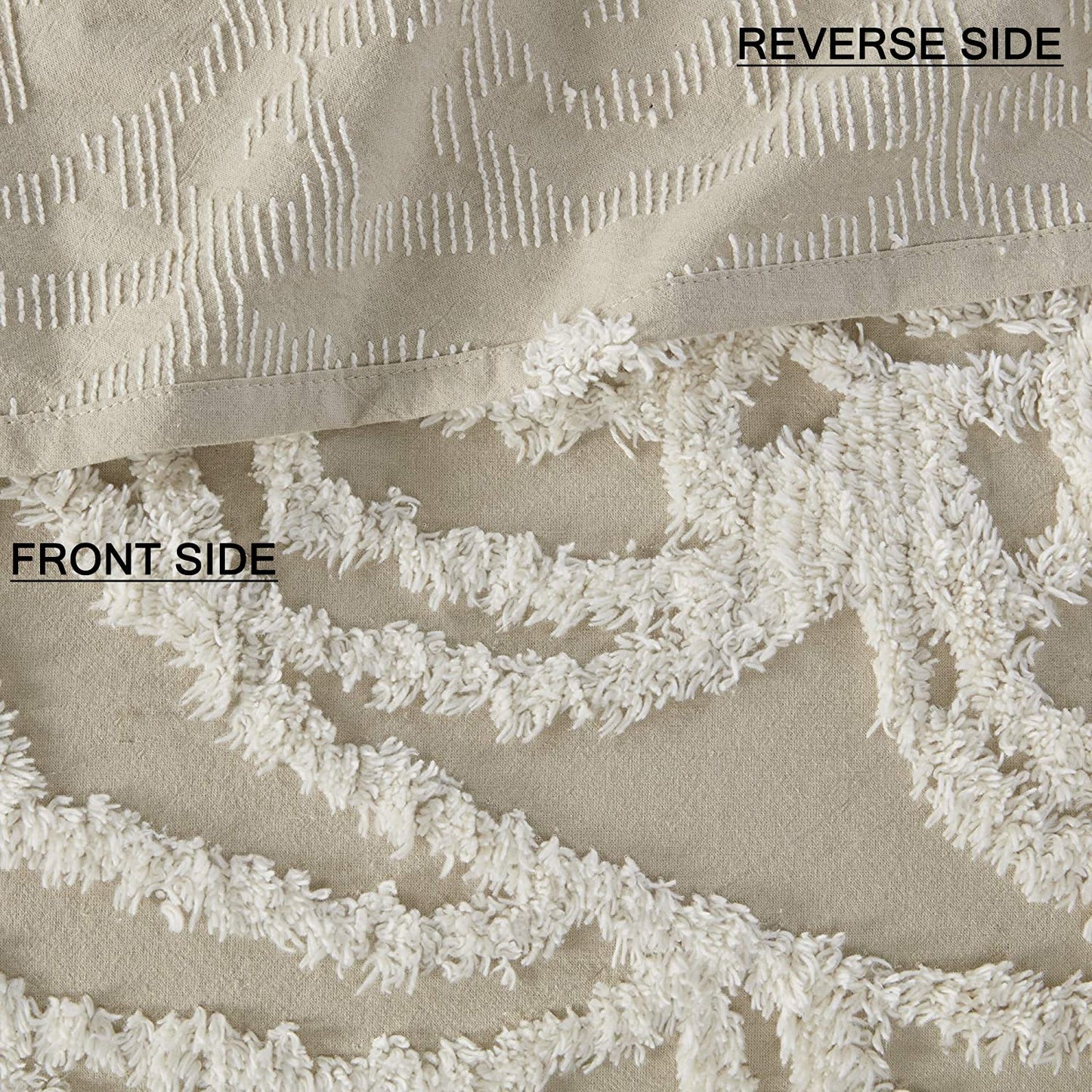 Madison Park Laetitia Lightweight 100% Cotton Quilt Set, Breathable Chenille Tufted, Shabby Chic Boho Medallion Design, Sham, Floral Taupe w/ Tassels, Full/Queen-2 Piece