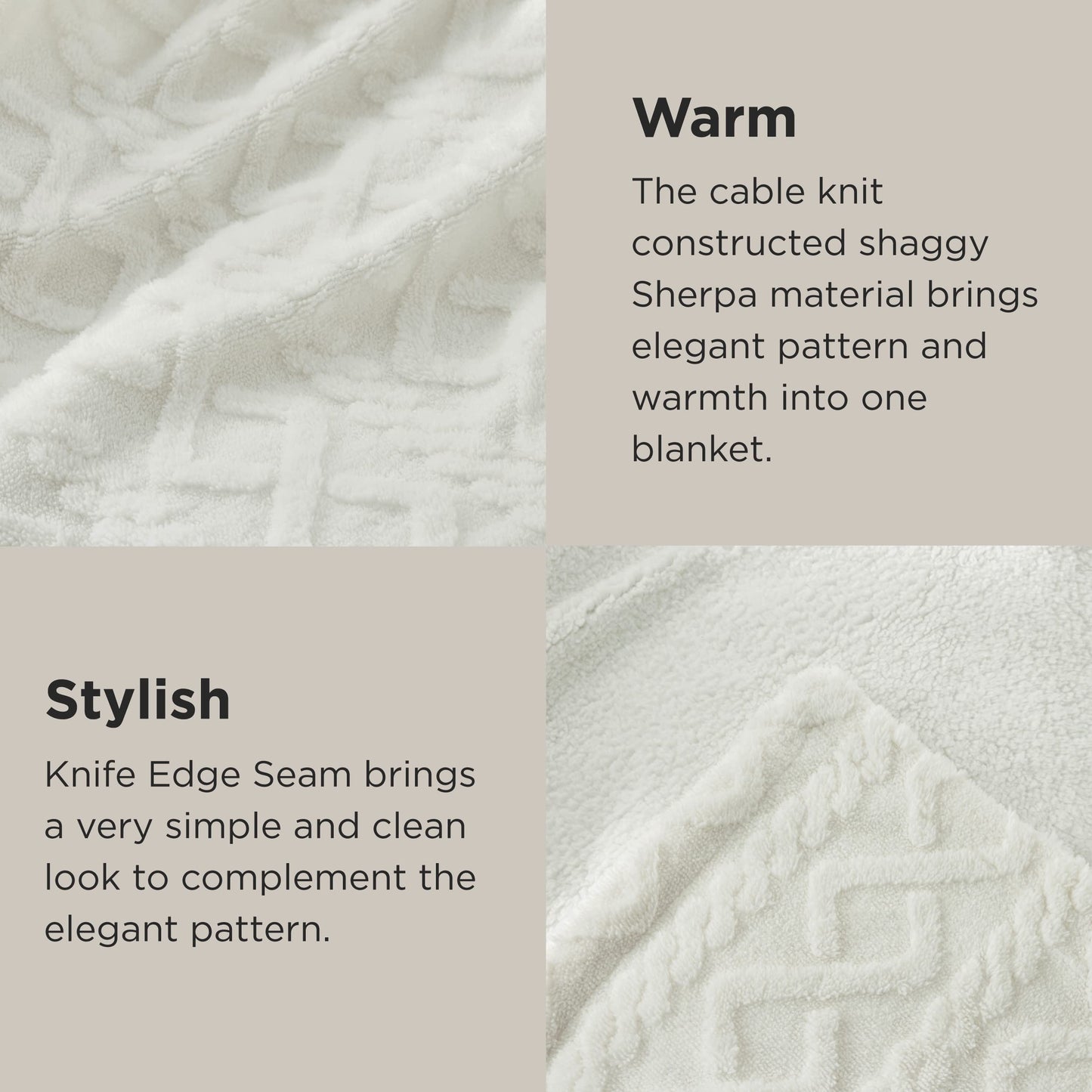 Bedsure Sherpa Fleece Throw Blanket for Couch - Fuzzy Soft Cozy Blanket for Winter, 50x60 Inches, Navy and White