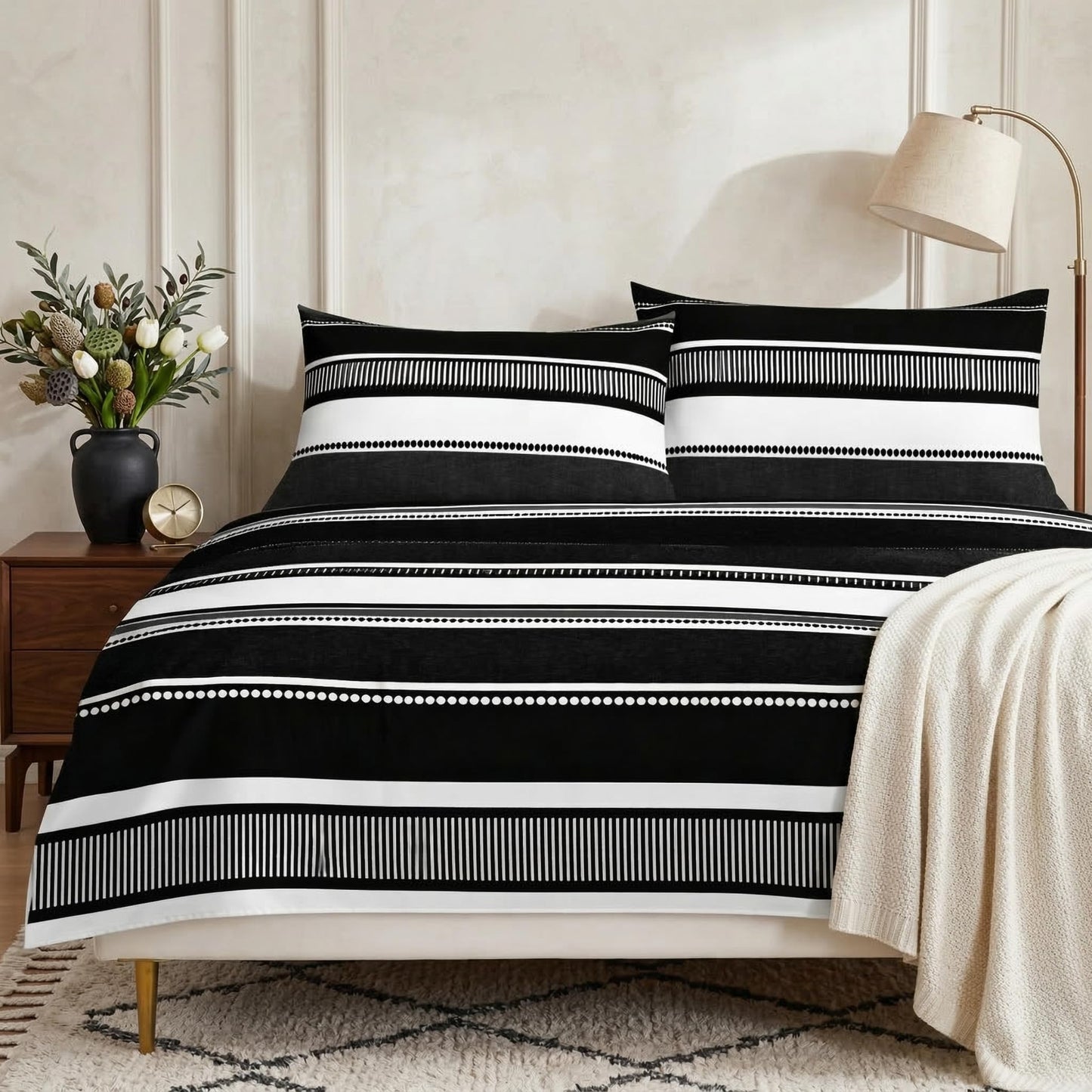 YIYEA King Size Sheets Set, Premium Double Brushed Microfiber Bed Sheet Set for All Season, Soft Breathable, 16" Deep Pocket, Shrinkage and Fade Resistant, 4PC, King