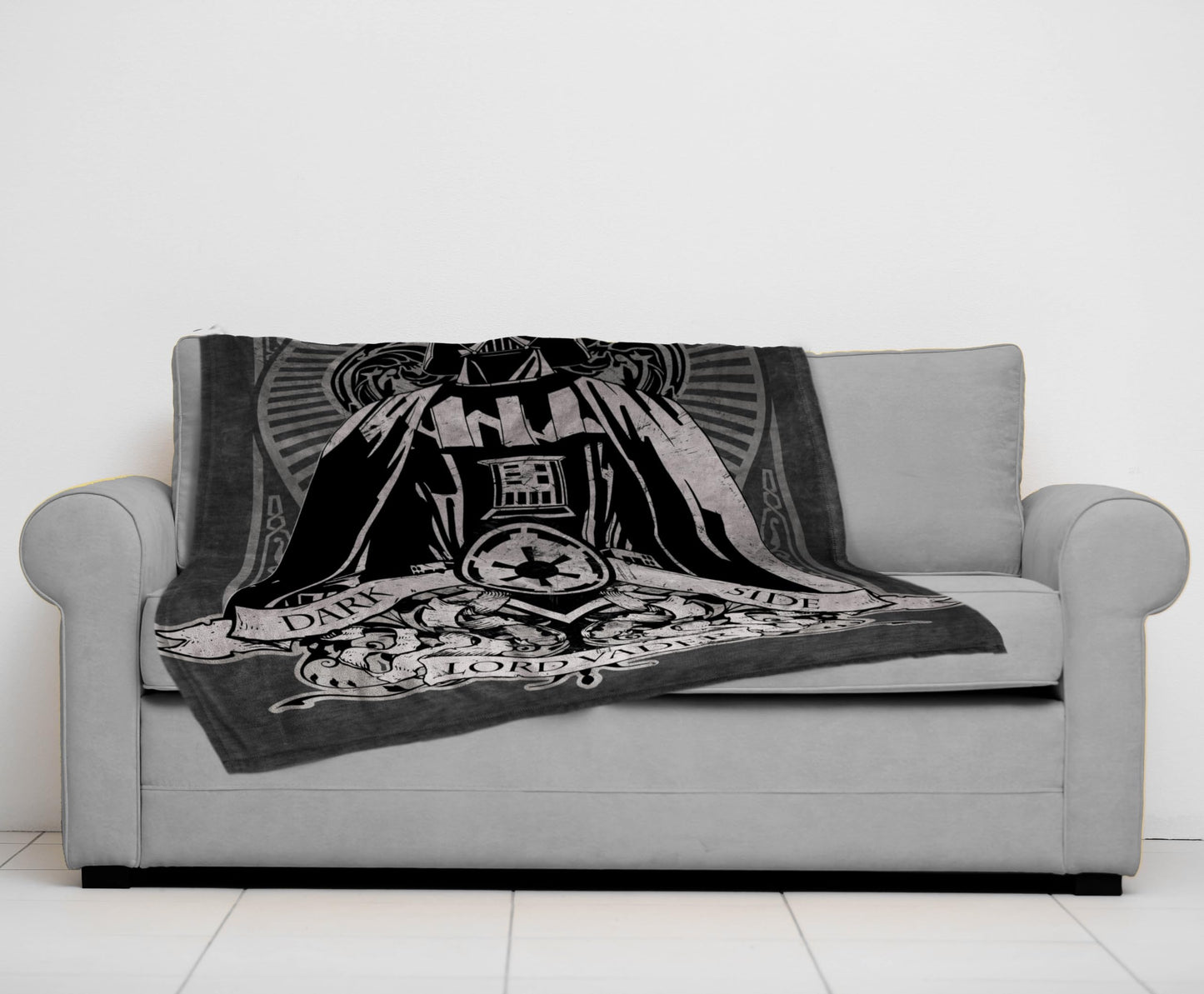 Jay Franco Kids Plush Throw Blanket – Soft & Comfy 50x70 Inches Throw for Couch or Bed – Cozy Home Décor for Living Room & Bedroom, Black - Star Wars