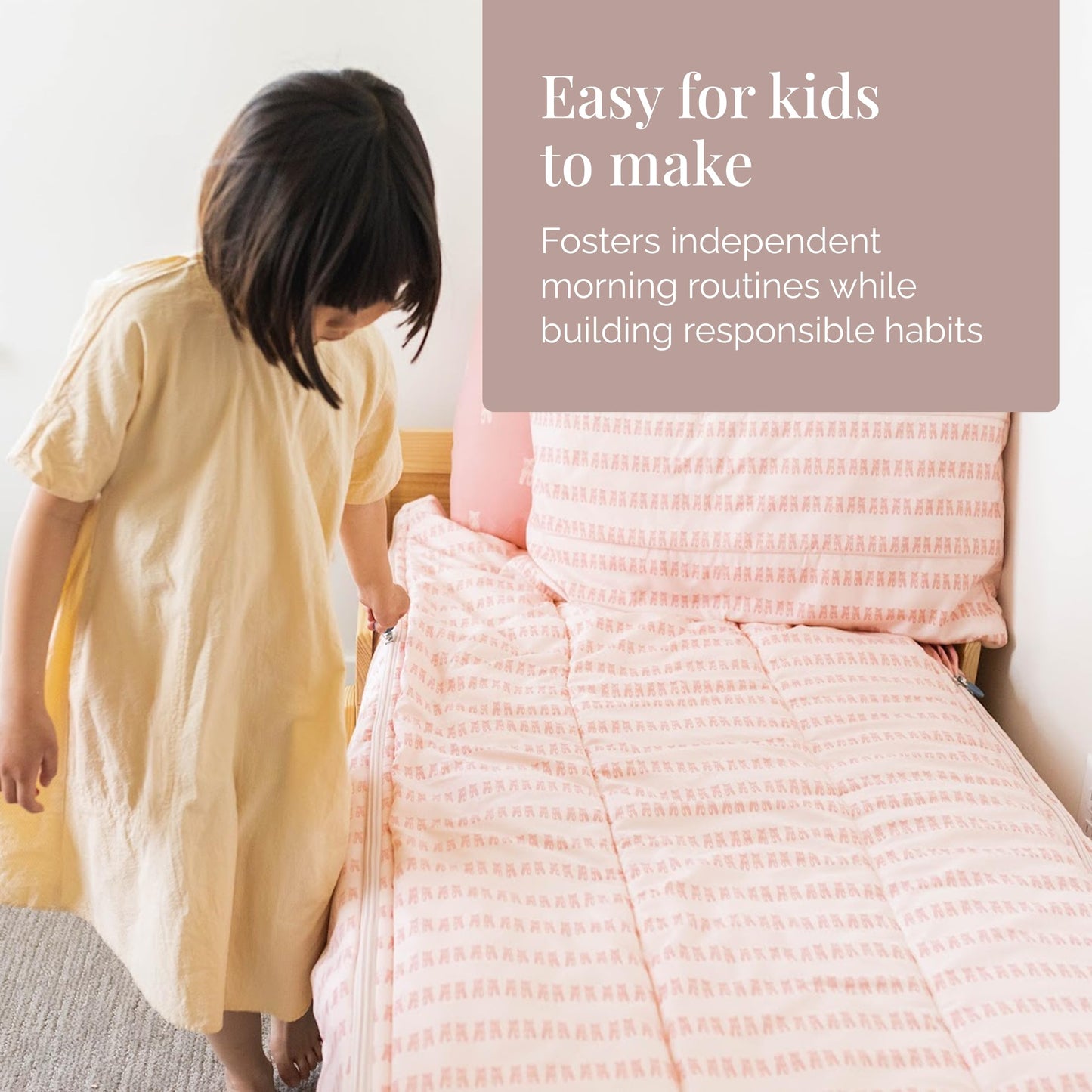 Beddy's Ballerina Theme Durable Zipper Bedding for Kids - Bed in a Bag - Pink Ballet Shoe Sheets & Comforter - Includes Pillowcase & Sham - Easy to Make & Wash - Twin