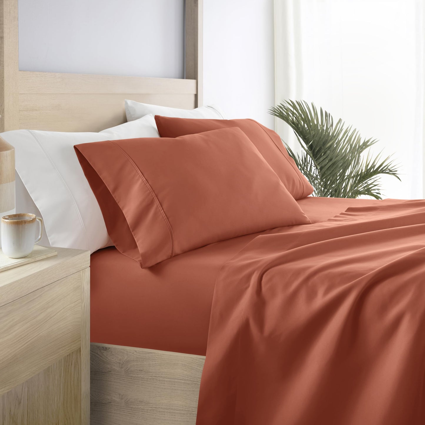 Linen Market Bed Sheets for Full Size Bed (Clay) - Sleep Better Than Ever with These Soft and Cooling Full Sheets - Deep Pocket Fits 16" Thick Beds - 4 Piece Full Sheet Set