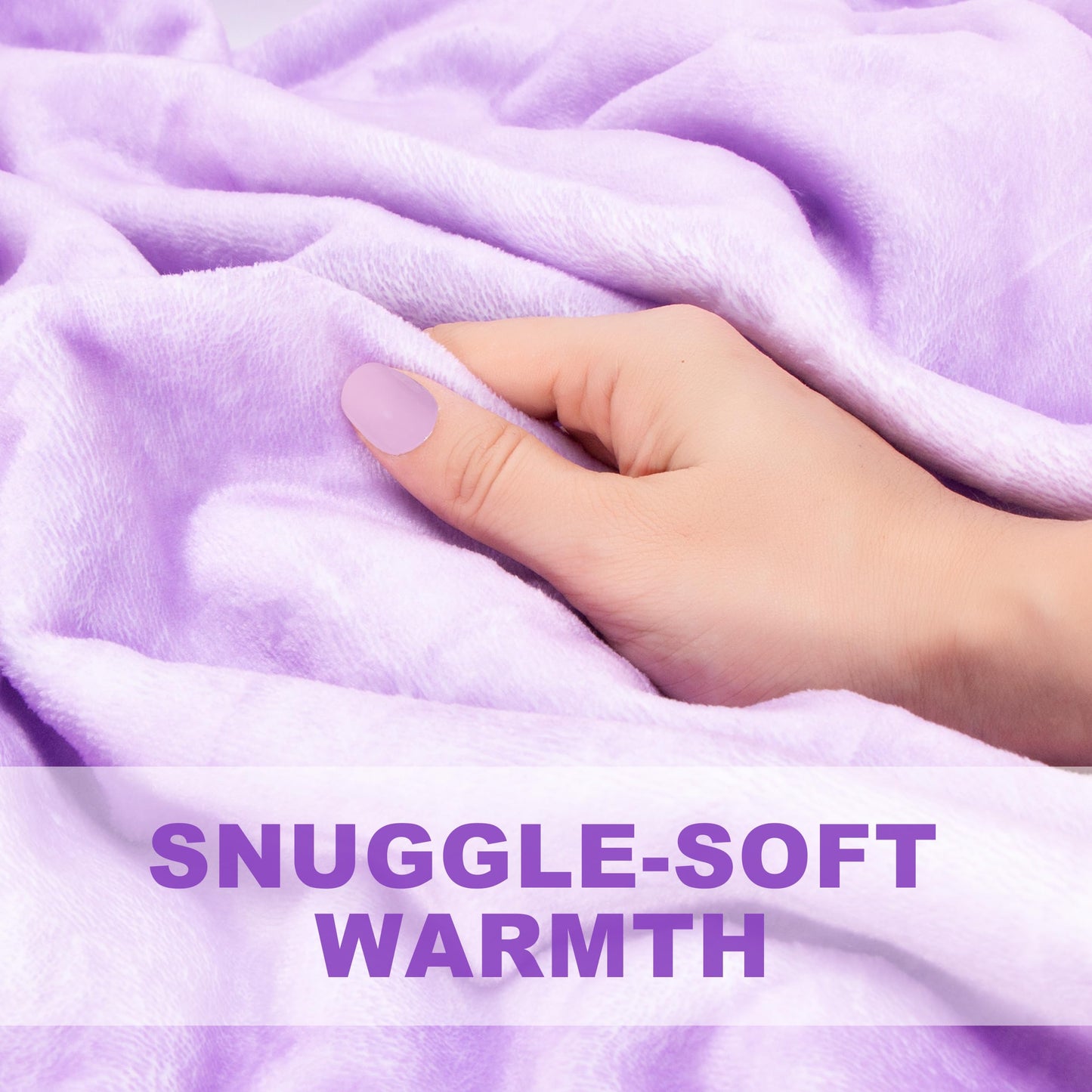 BABYSHEEP Blanket Super Soft Cozy, Lightweight Reversible Flannel Blanket, Warm Plush Throw Blanket for Couch, Sofa, Bed, Camping and Travel,Light Purple (Lavender