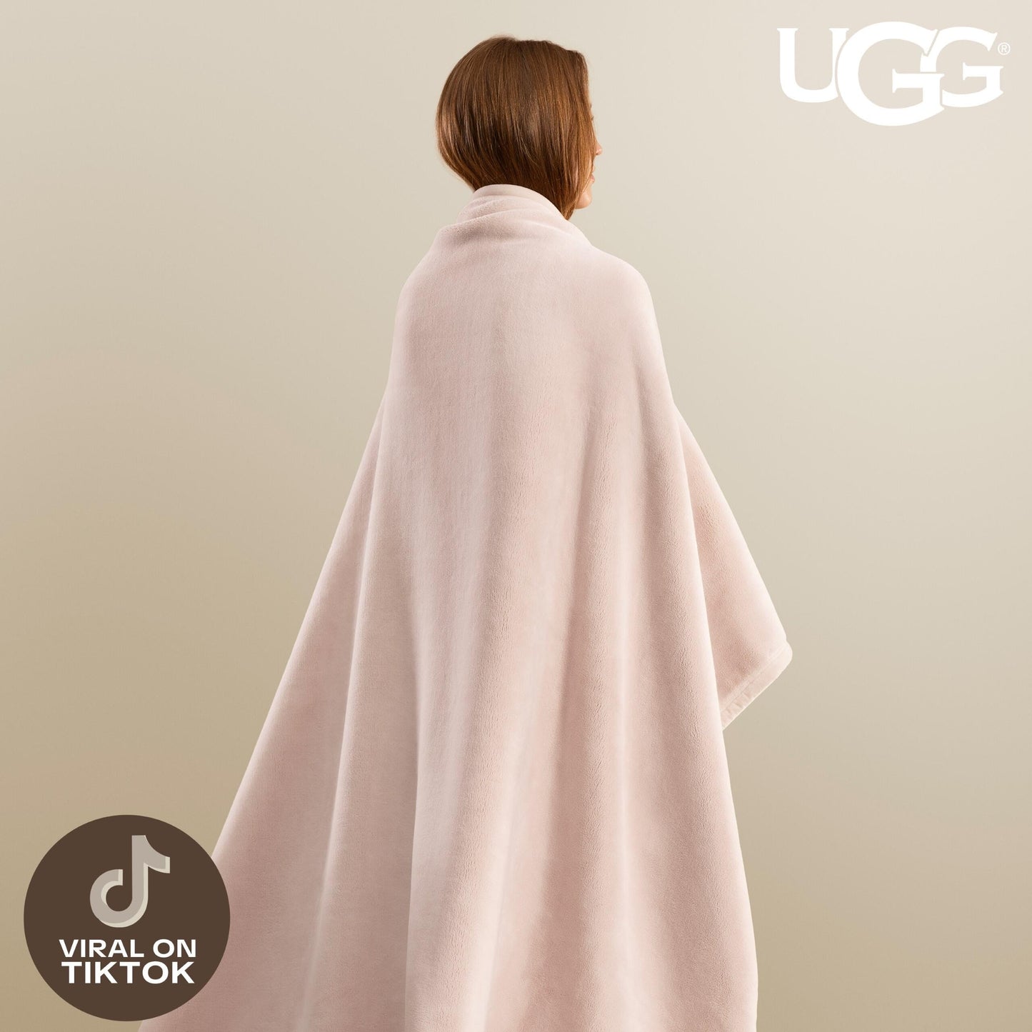 UGG Coco Plush Fleece Throw Blanket – Soft & Cozy Blanket for Couch, Bed & Sofa, Perfect for Home Decor, House Warming Gifts or Luxurious Birthday Gifts for Women, 50" x 70", Pink Himalayan Salt