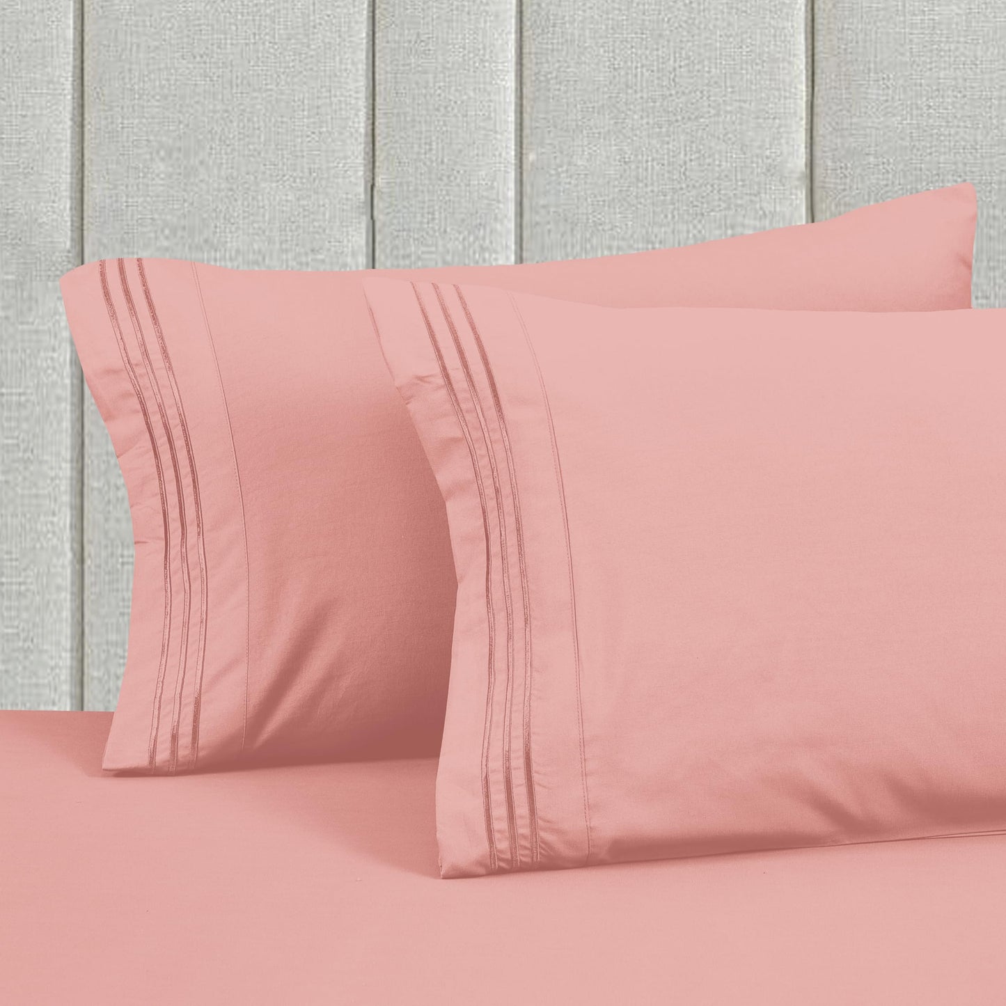 Mocassi Full Size 4-Piece Bed Sheet Set - 1800 Premium Hotel Quality Microfiber 18-24 Inches Extra Deep Pocket Fitted Sheet- Luxury Soft, Breathable, Wrinkle, and Fade Resistant, Dusty Rose
