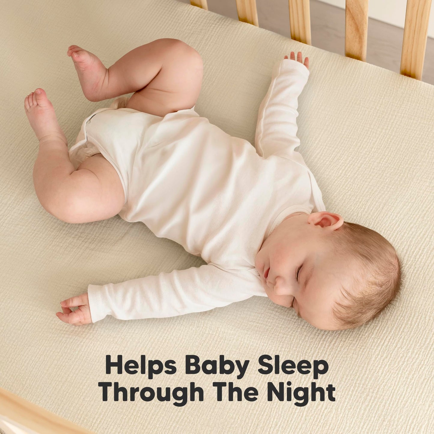 KeaBabies 2-Pack Muslin Crib Sheets for Boys, Girls - 100% Organic Cotton Fitted Baby Crib Mattress Sheet, Soft Breathable Standard Toddler Bed Cover Bedding Set, Neutral, Durable 52x28 (Almond)