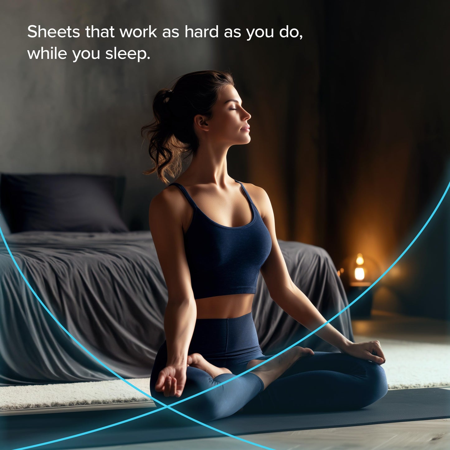 Bare Home Cooling Performance Jersey Knit Stretch Sheet Set, Moisture-Wicking & Breathable, 4-Way Stretch Bed Sheets, Envelope Pillowcases (Full, Light Grey)