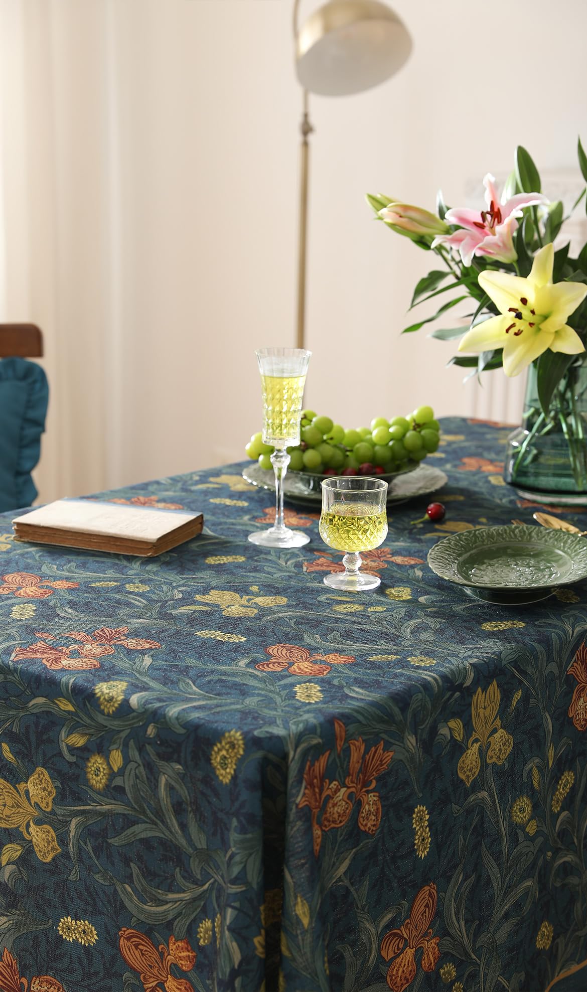 patdrea Vintage French Linen Tablecloth,Square,55"x55"-Herbert C