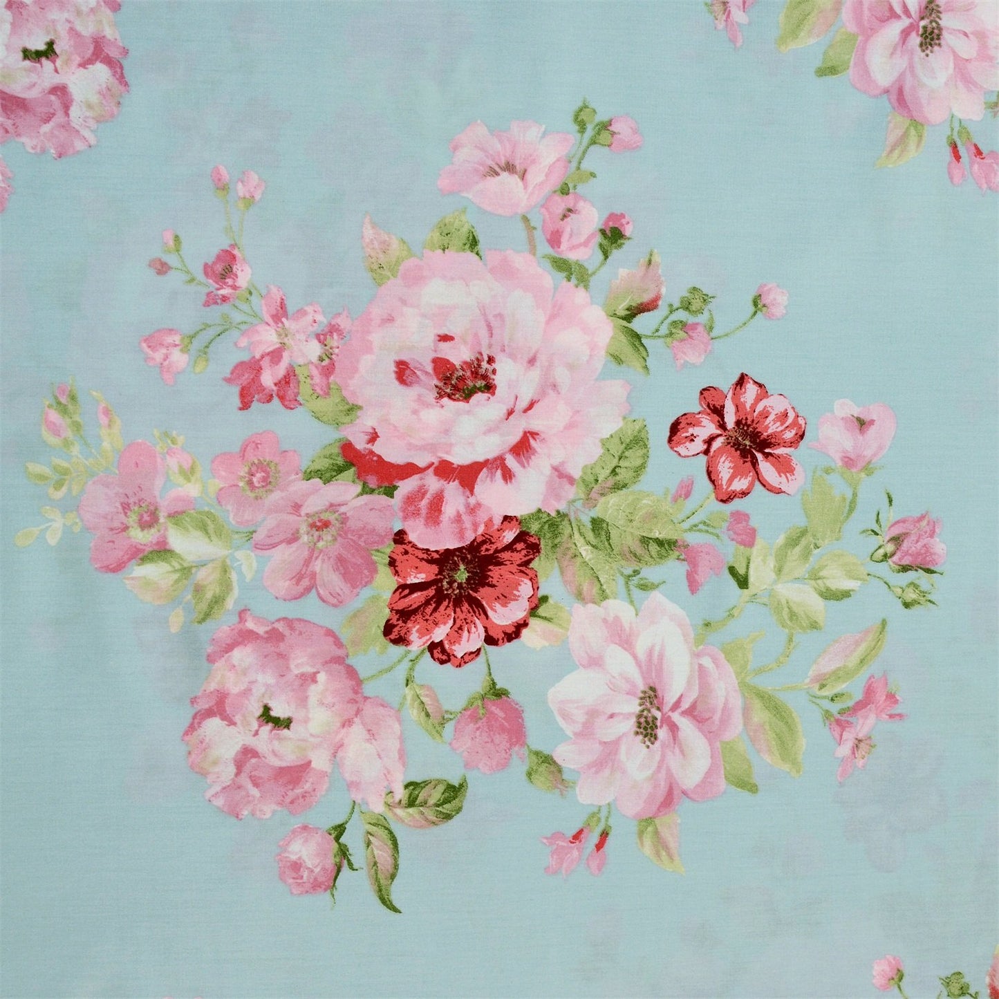 FADFAY Shabby Pink Floral Bed Sheet Set Cotton Deep Pocket Sheets 4-Piece King Size