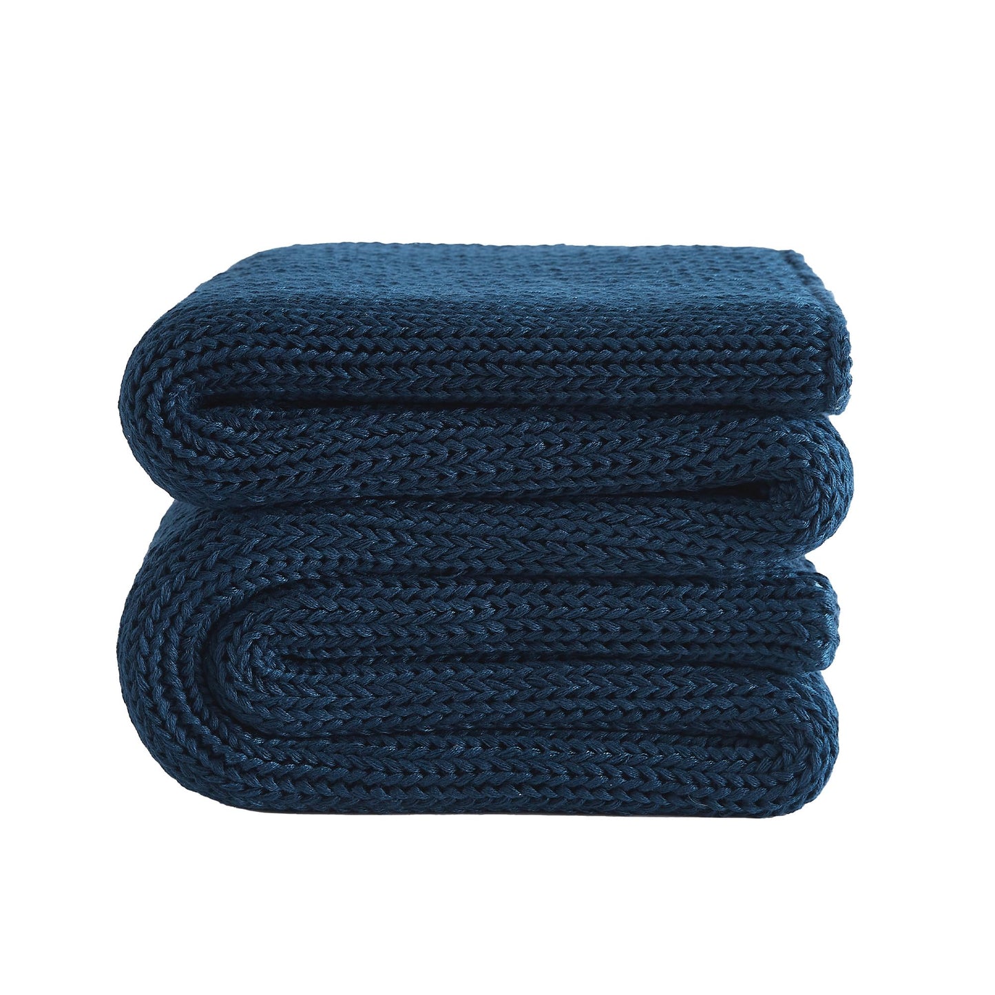 L'AGRATY Knitted Weighted Blanket - 50"x60" 7lbs Cooling Chunky Knit Heavy Blanket for Adults Braided Crochet Throw Thick Cable Yarn Knit Decorative No Beads Evenly Weighted Machine Washable