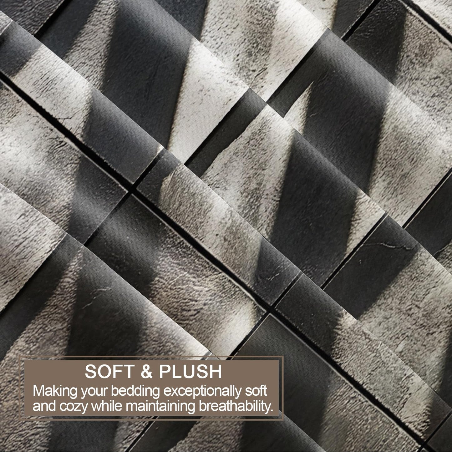 PAISUOQ Geometric Duvet Cover Full Size, Black Squares Bedding, 3 Piece, Soft Microfiber Patterned Comforter Cover with Zipper Ties & 2 Pillowcase, Modern Geometric Bedroom Decor & Gifts