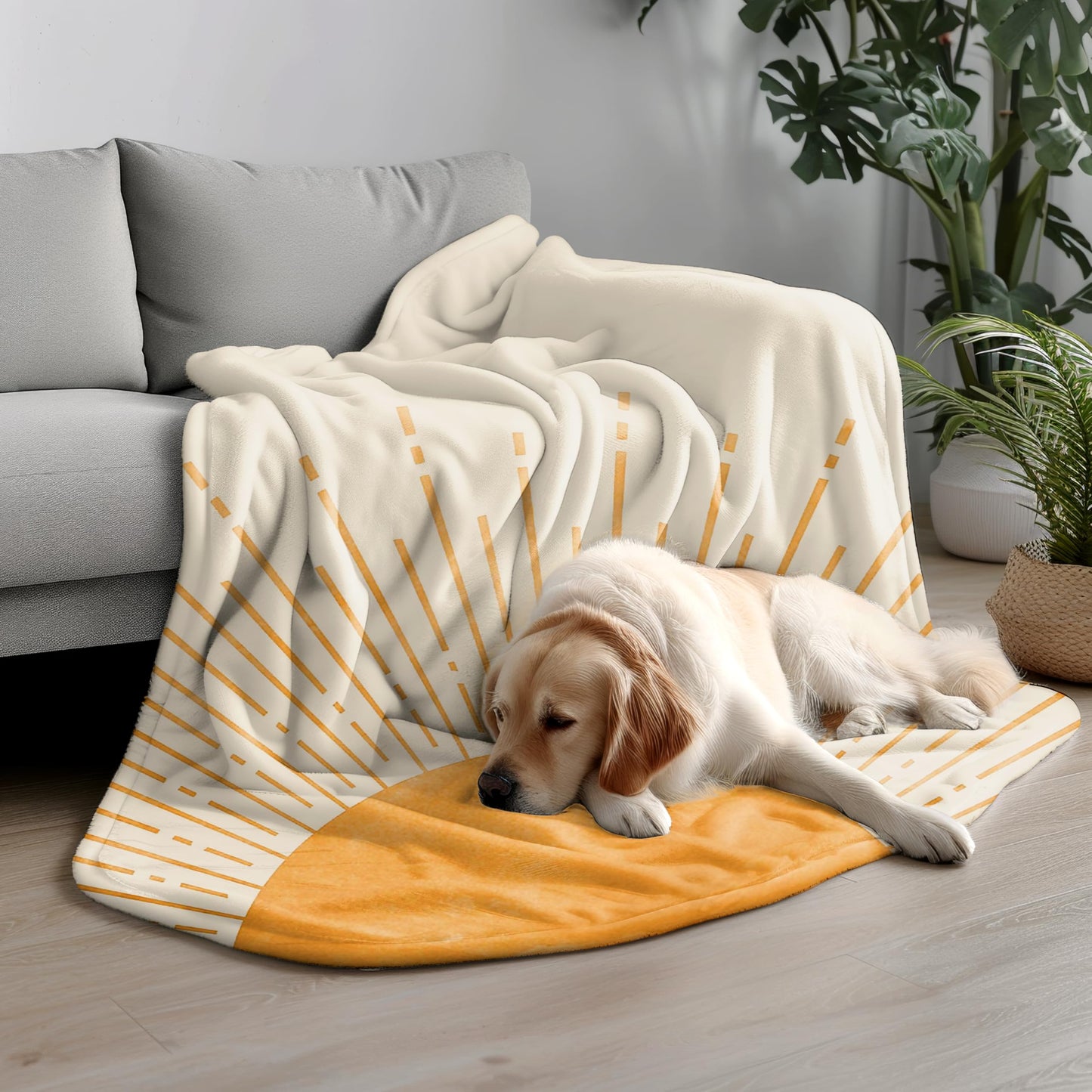 Kemingni Boho Throw Blanket - Sun Blanket, Sunset Decorative Throw for Bed Couch Sofa, 50x60 Inches