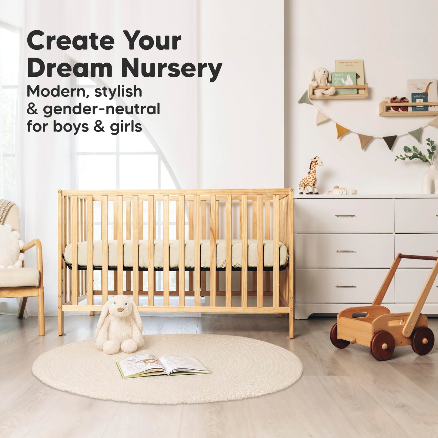 KeaBabies 2-Pack Muslin Crib Sheets for Boys, Girls - 100% Organic Cotton Fitted Baby Crib Mattress Sheet, Soft Breathable Standard Toddler Bed Cover Bedding Set, Neutral, Durable 52x28 (Almond)