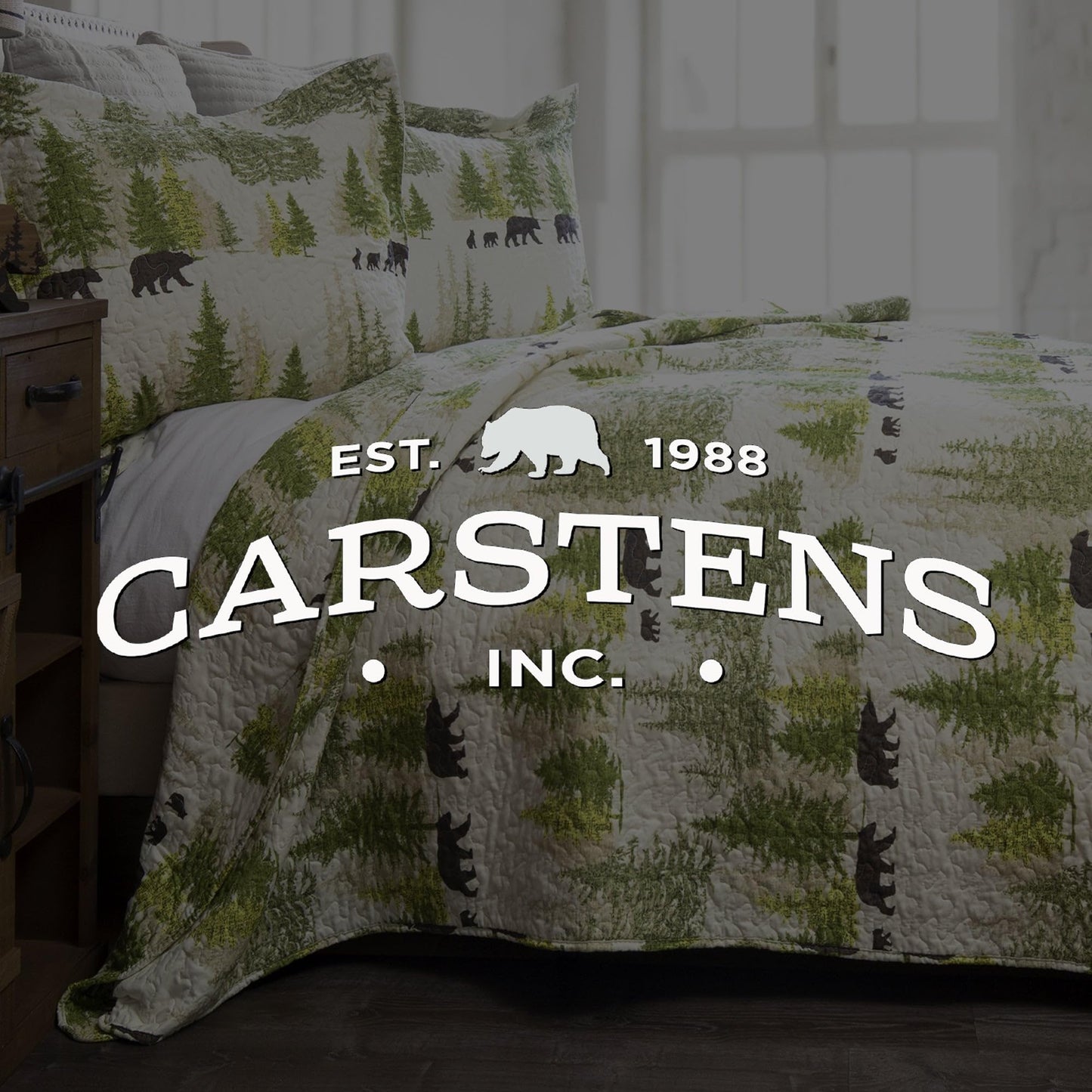 Pine Wilderness Rustic Quilt Set, King