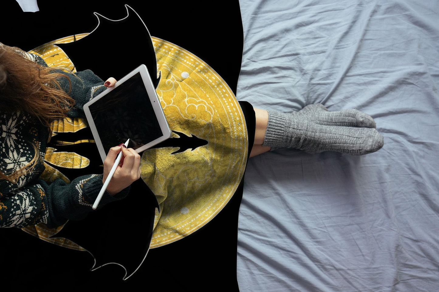 Allenjoy Book Loves Dragon Wing Black Blanket 57"x50" - Soft Warm Throw Blankets for Couch Bed Living Room Home Office Bedroom Decor, Gifts for Women Teens Fans Daughter Sister, Durable Washable