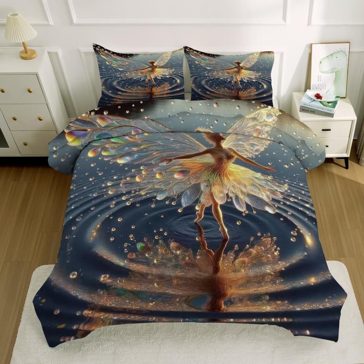 kxry King Size Comforter Sets Cute Ballet Dancer Bedding Set Lovely Princess Quilt for Kids Girls Women Gymnastics Ballerina Soft Lightweight Microfiber Room Decoration Duvet