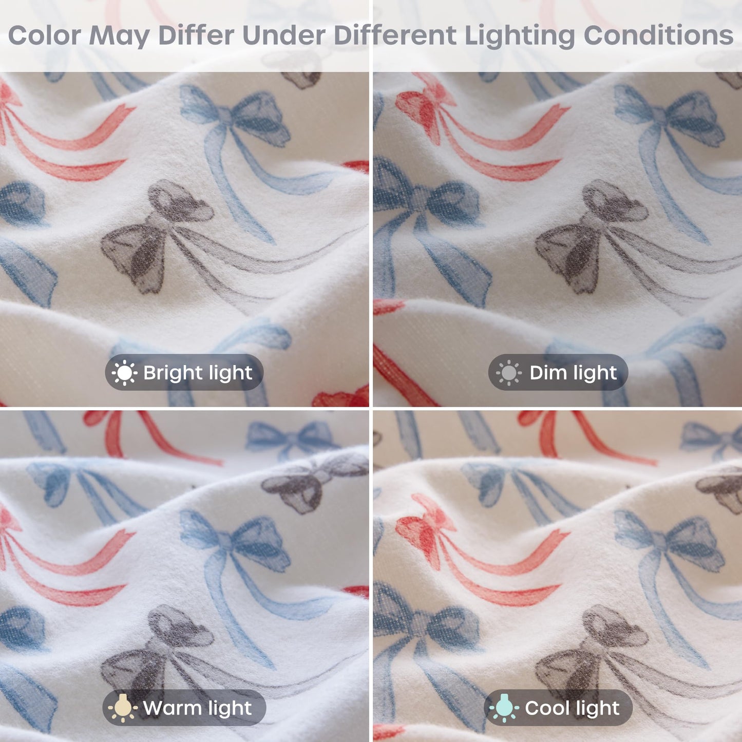 Intelligent Design Flannel Sheets Full, Cozy Soft 100% Cotton Flannel Bedding, Printed Warm Full Sheets Set, Ultra Soft Cold Weather Bed Sheet Set, Happy Bows, 4 Piece