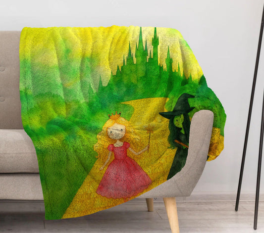 Allenjoy Cute Witch Pink Princess Blanket 57"x50" - Soft Warm Throw Blankets for Couch Bed Living Room Home Office Bedroom Decor, Gifts for Women Teens Girls Fans Daughter, Durable Washable