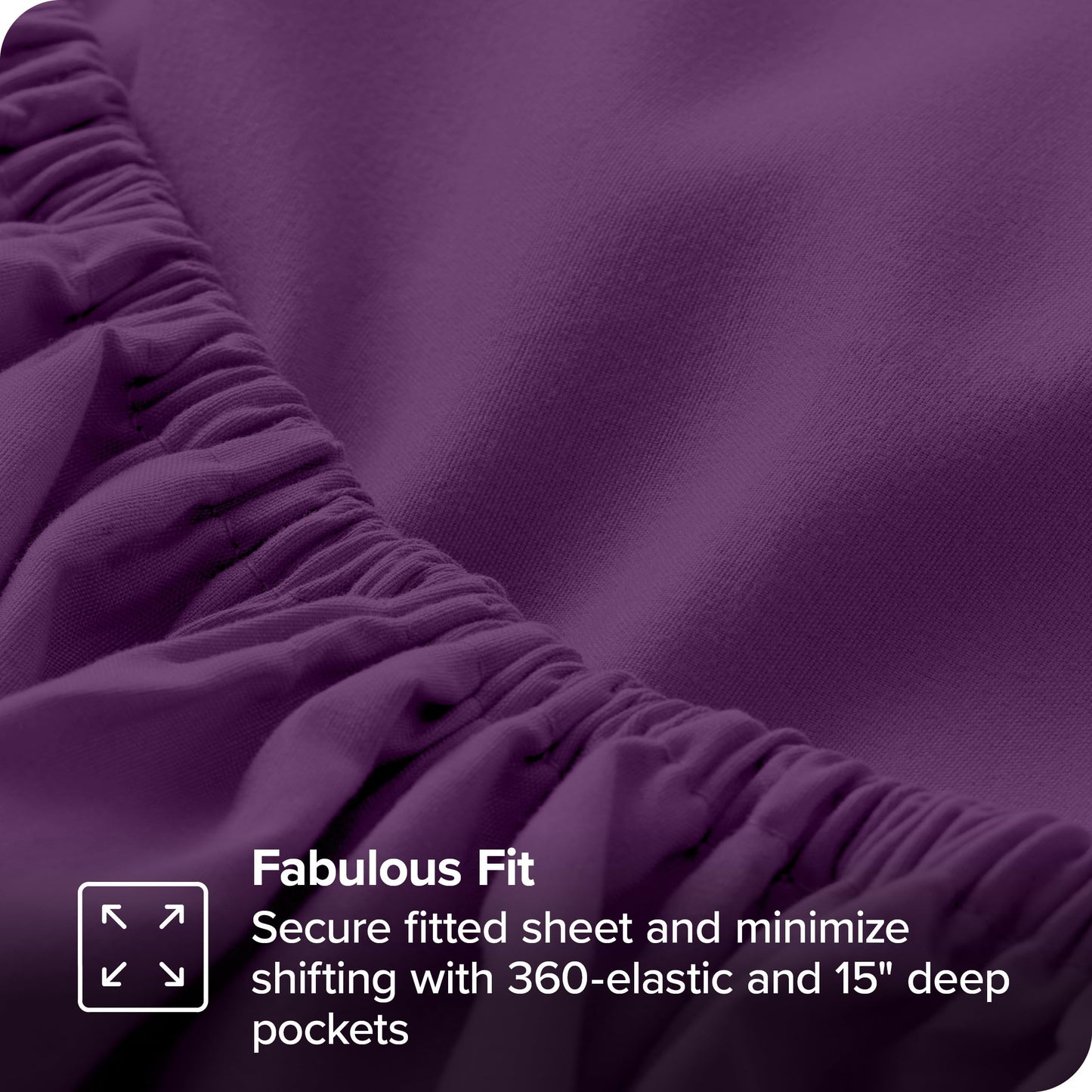 Bare Home Fitted Sheet + Pillowcase Set - Luxury 1800 Ultra-Soft Microfiber - Double Brushed - Deep Pockets - Easy Fit - Fitted Sheet and Pillowcases (Full, Plum)